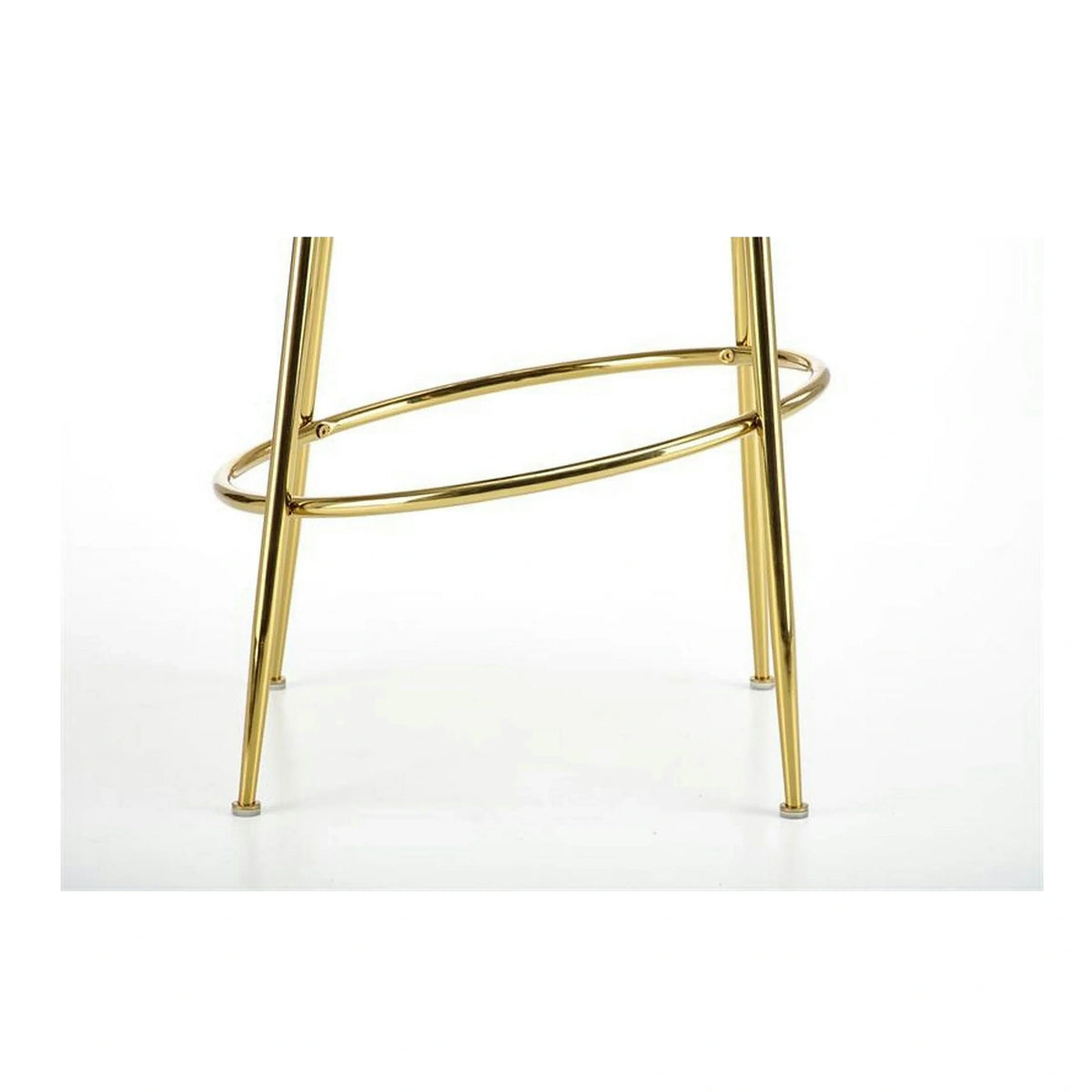 Scaun bar H116, gri/auriu, stofa bucle/otel, 50x59x101 cm