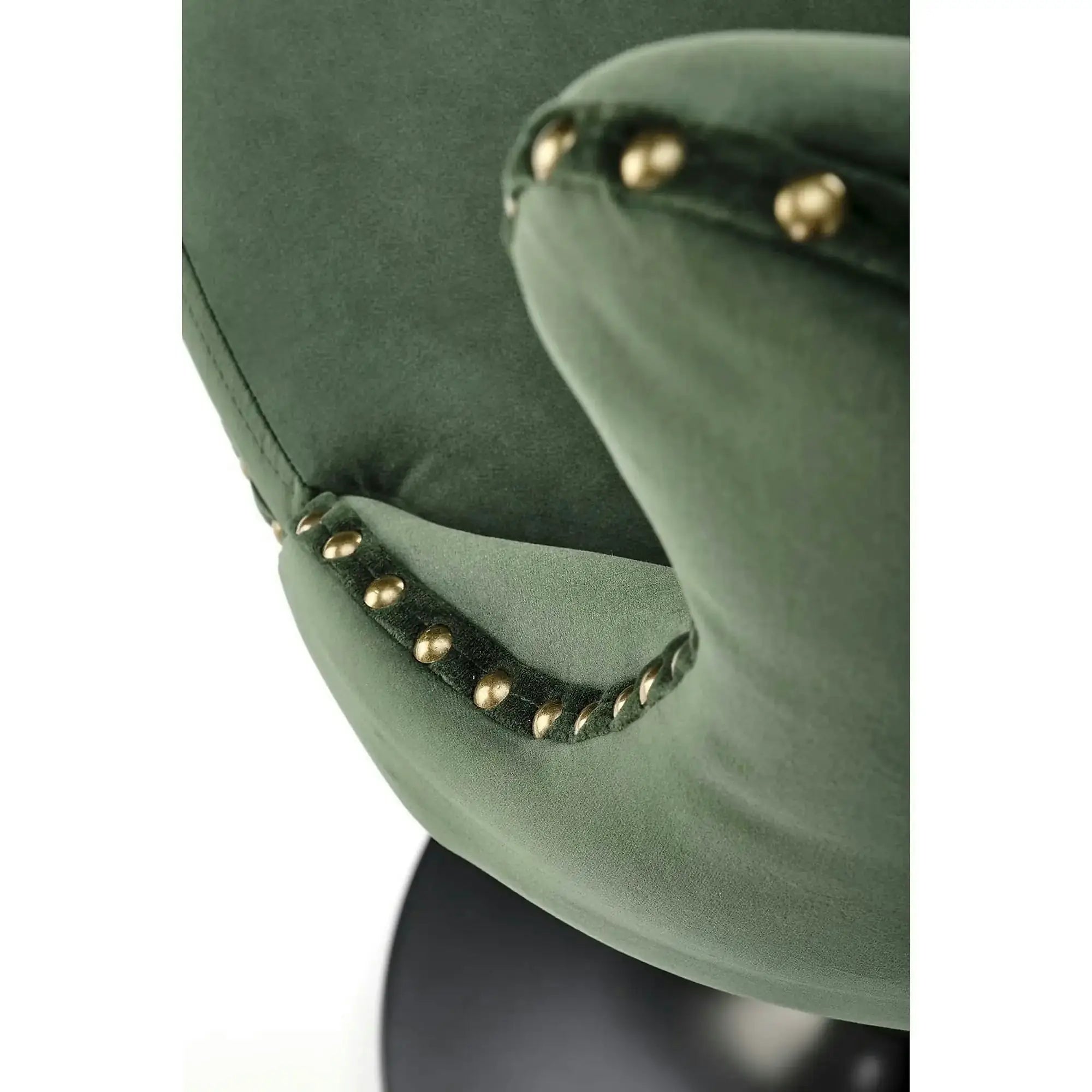 Scaun bar H117, verde/negru, stofa catifelata/otel, 47x52x96/118 cm