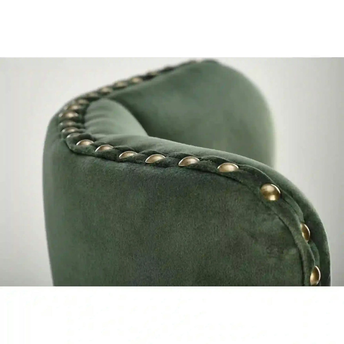 Scaun bar H117, verde/negru, stofa catifelata/otel, 47x52x96/118 cm