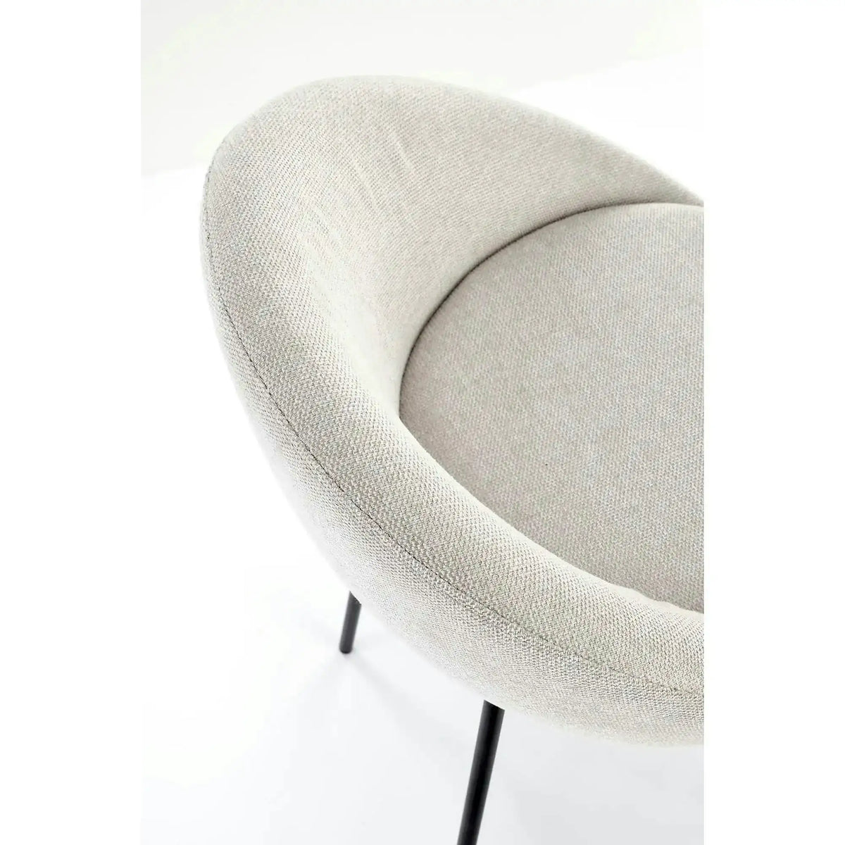 Scaun bar H118, bej deschis/negru, stofa clasica/otel, 53x57x90 cm
