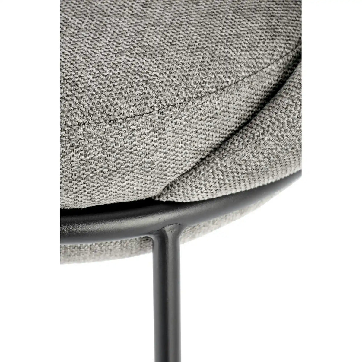 Scaun bar H118, gri/negru, stofa clasica/otel, 53x57x90 cm
