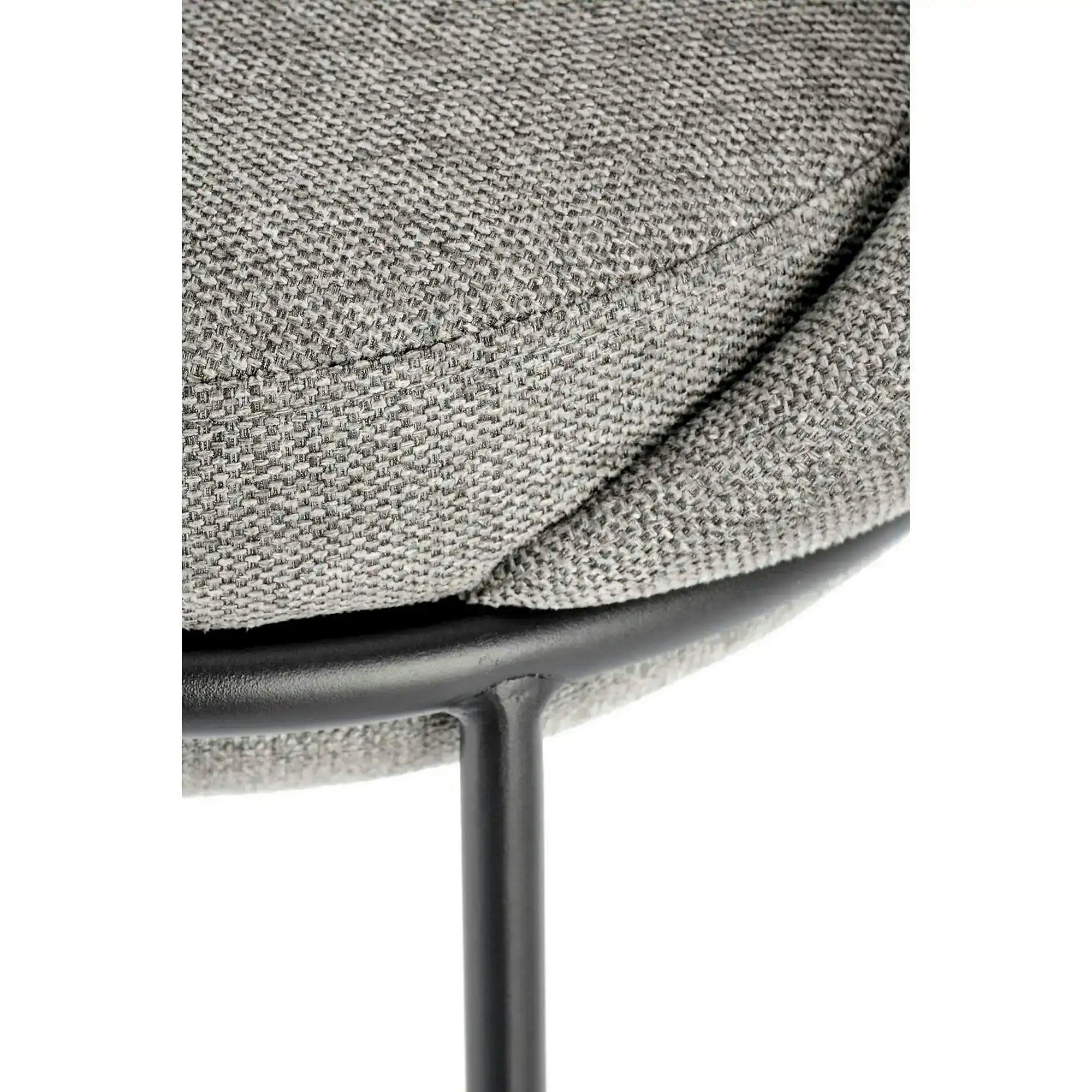 Scaun bar H118, gri/negru, stofa clasica/otel, 53x57x90 cm