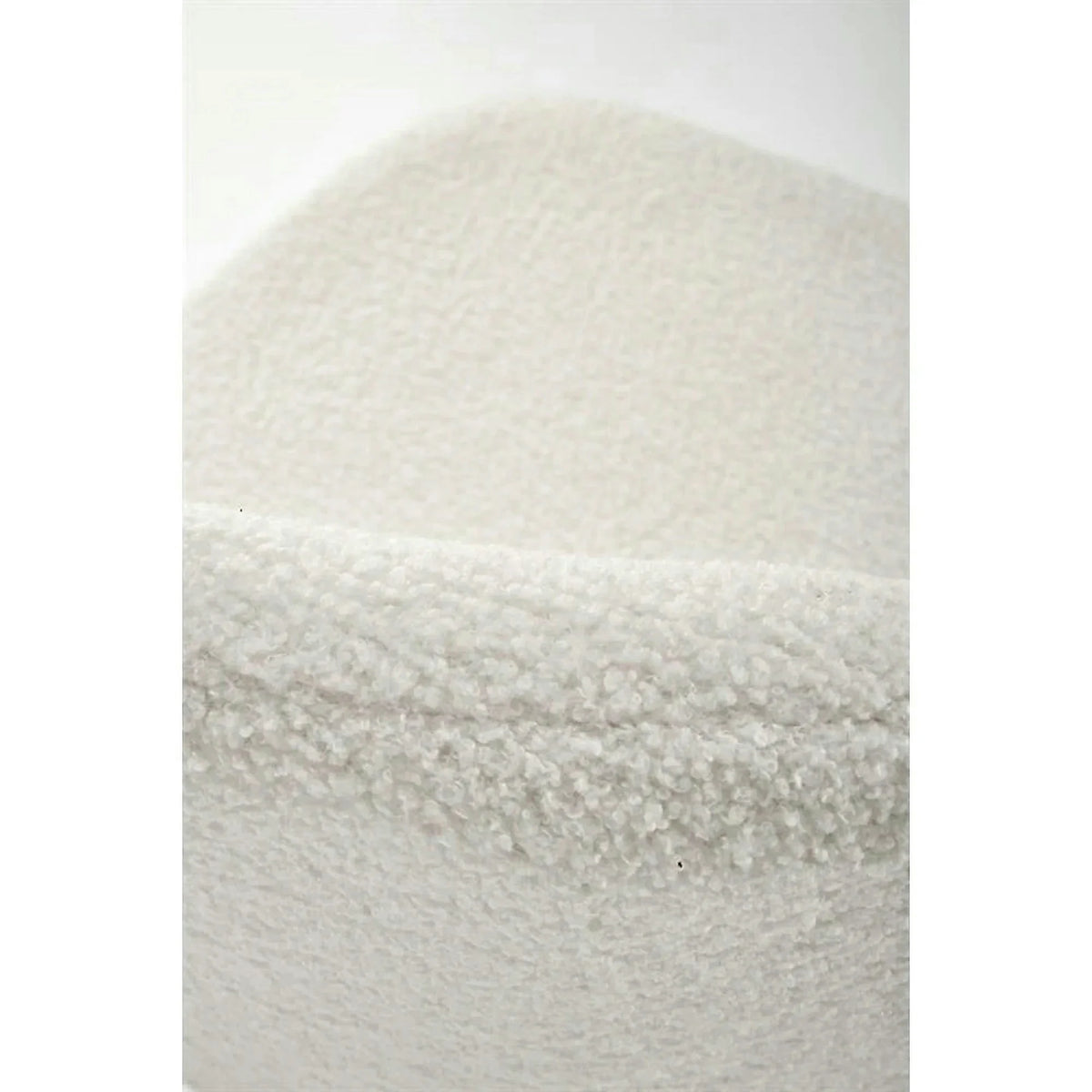 Scaun bar H119, crem/negru, stofa buclata/otel, 54x53x92 cm