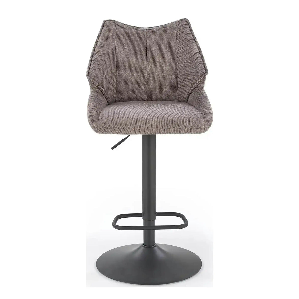 Scaun bar H122, gri - Vardo 11/negru, stofa clasica/metal, 50x54x96/118 cm