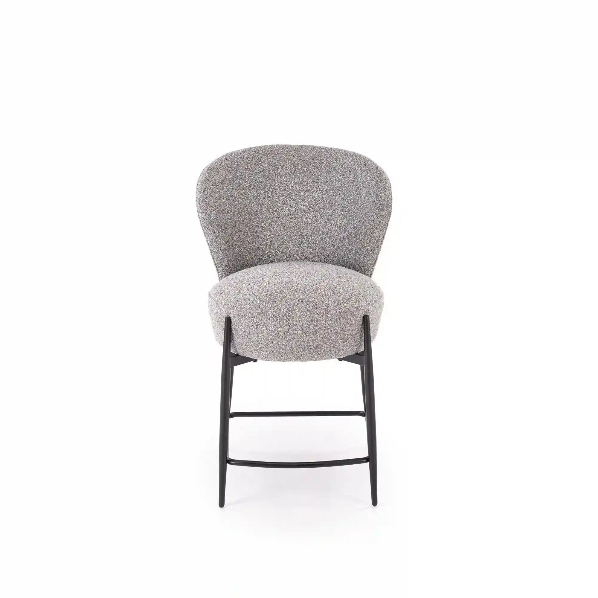 Scaun bar H126, gri/negru, stofa/metal, 57x61x95 cm