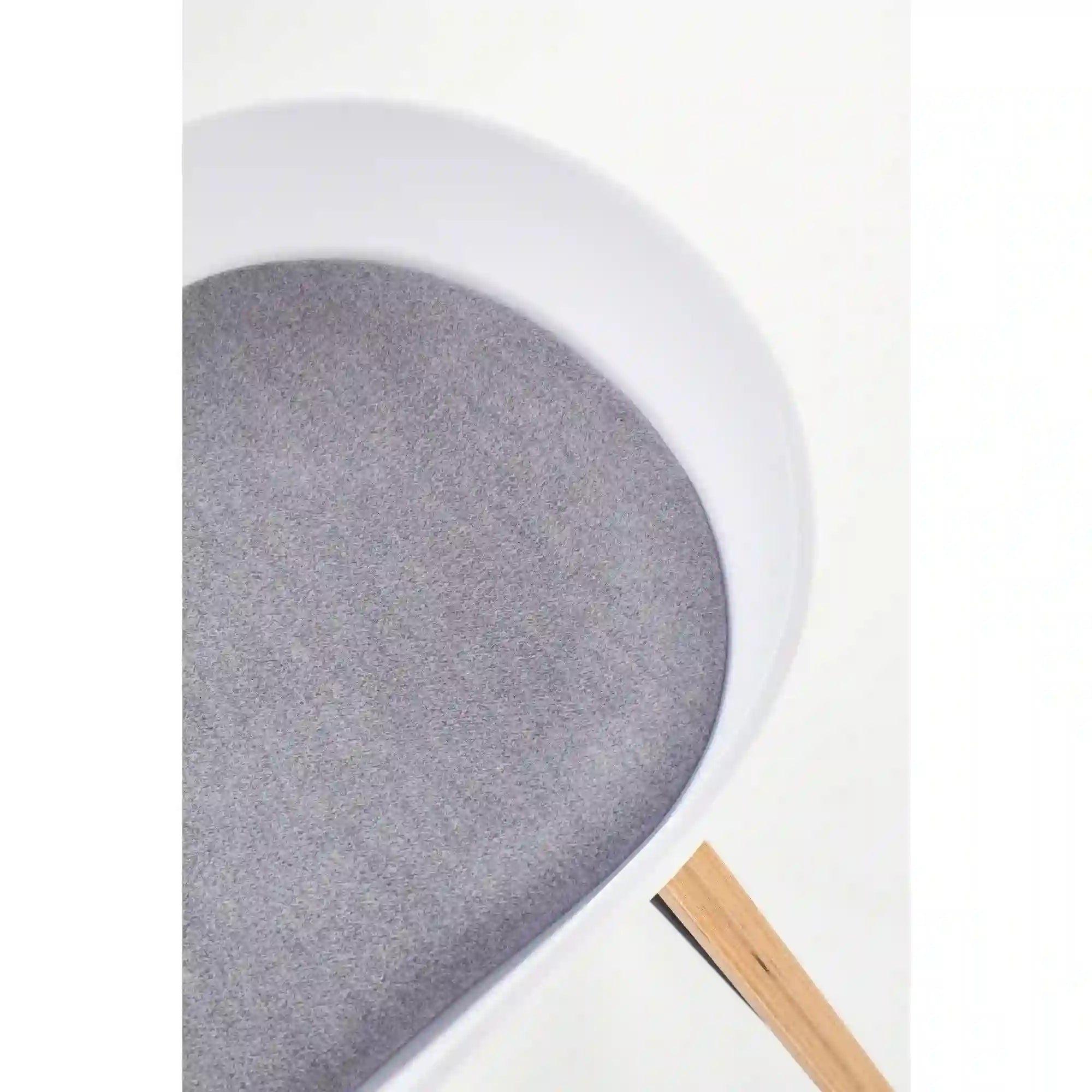 Scaun bar H86, gri/alb/stejar sonoma, stofa/plastic/lemn, 43x42x81 cm