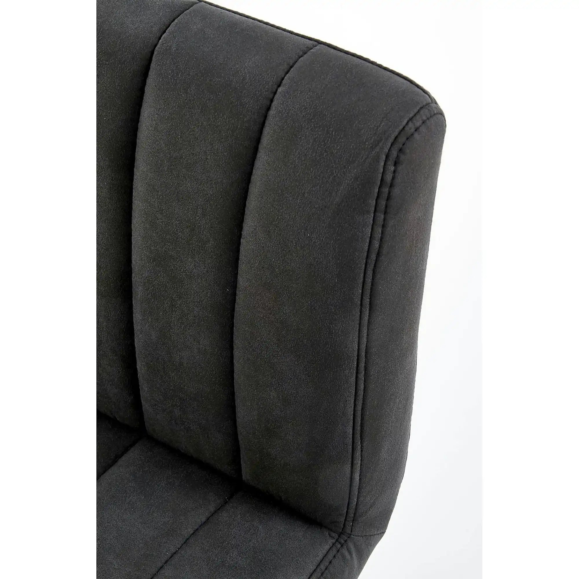Scaun bar H89, gri inchis, piele ecologica/otel, 41x48x88/108 cm