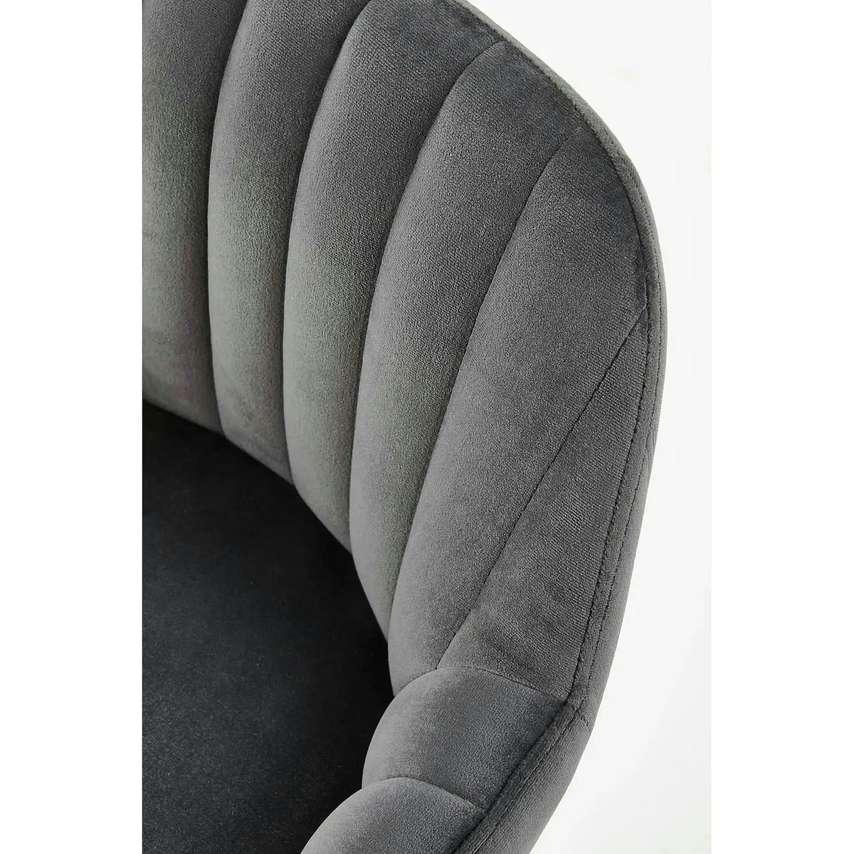 Scaun bar H93, gri inchis/nuc, stofa/lemn, 47x49x98 cm