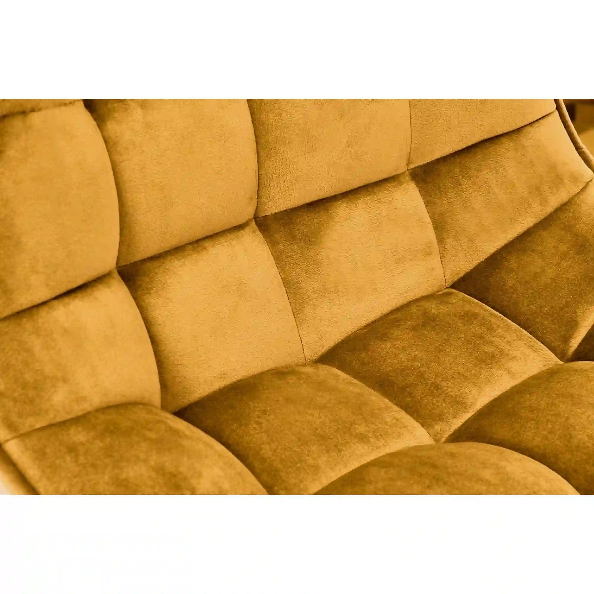 Scaun bar H95, galben mustar - Bluvel 68/negru, stofa catifelata/metal, 43x44x84/106 cm