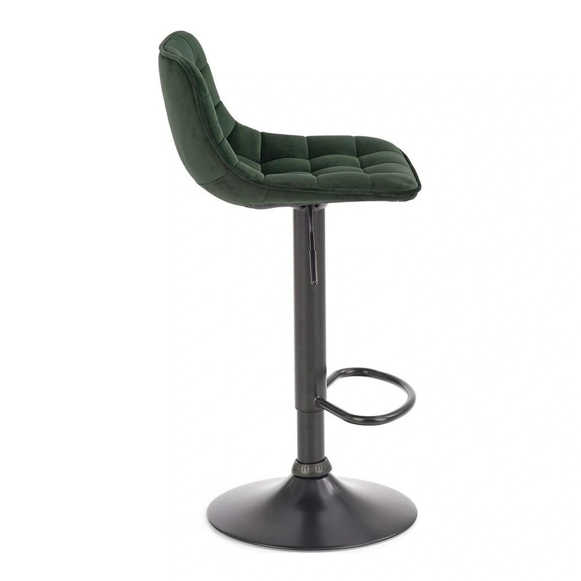 Scaun bar H95, verde inchis/gri inchis, stofa/otel, 43x44x84/106 cm