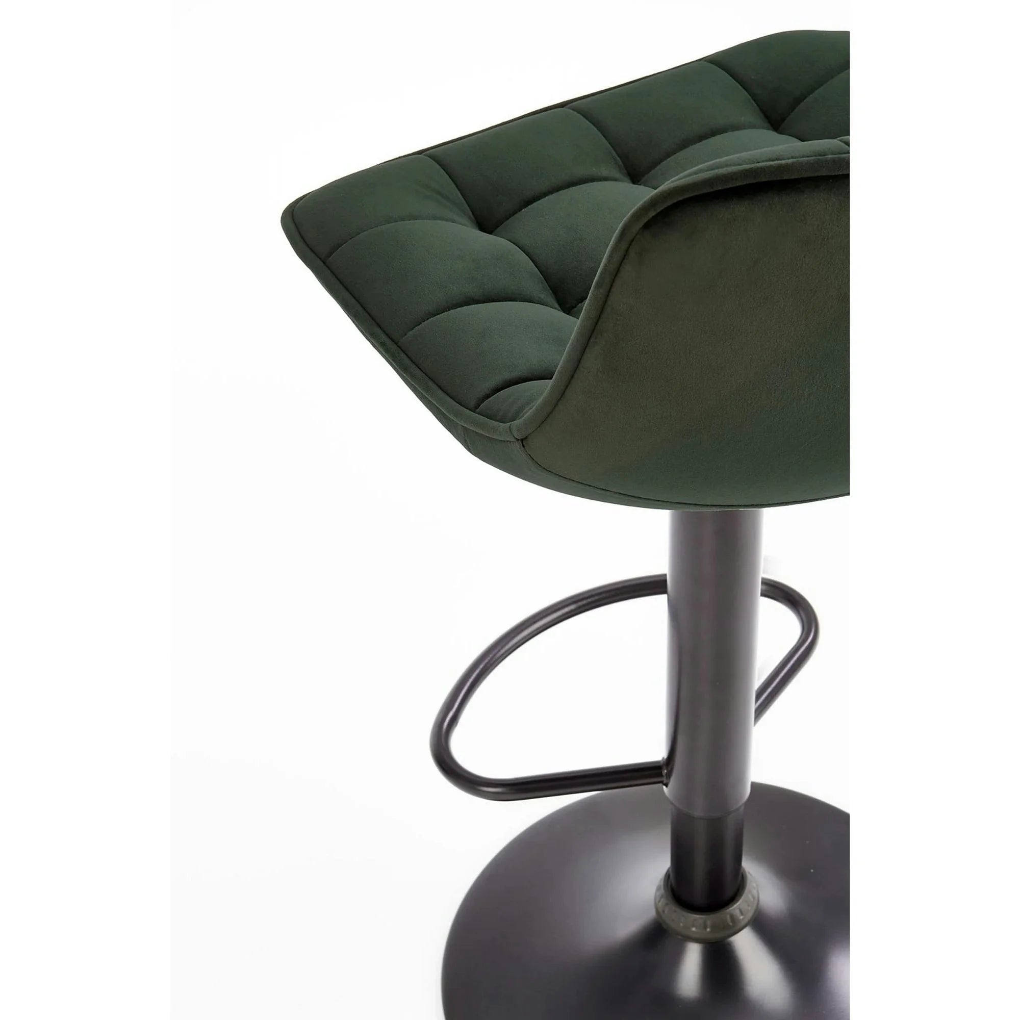 Scaun bar H95, verde inchis/gri inchis, stofa/otel, 43x44x84/106 cm