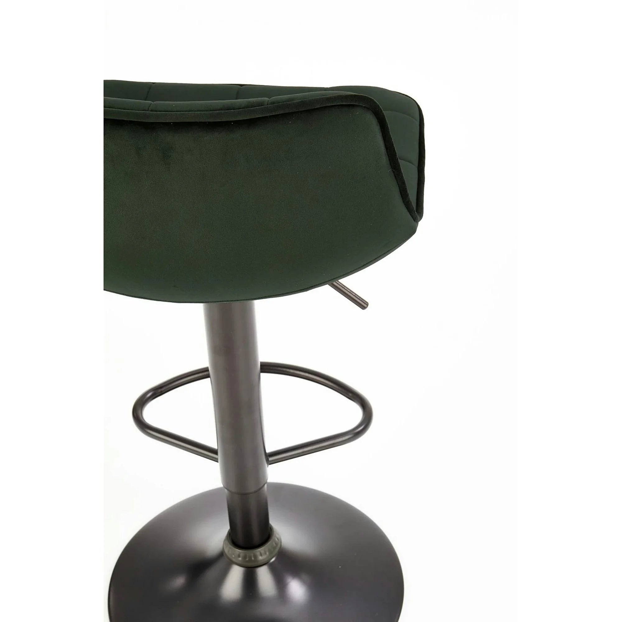Scaun bar H95, verde inchis/gri inchis, stofa/otel, 43x44x84/106 cm