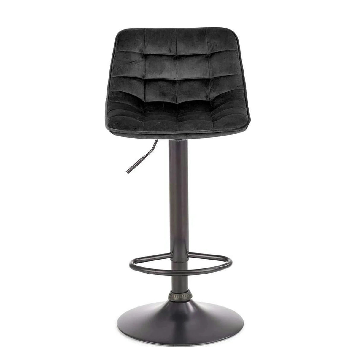 Scaun bar inalt H95, gri/gri inchis, stofa/otel, 43x44x84/106 cm