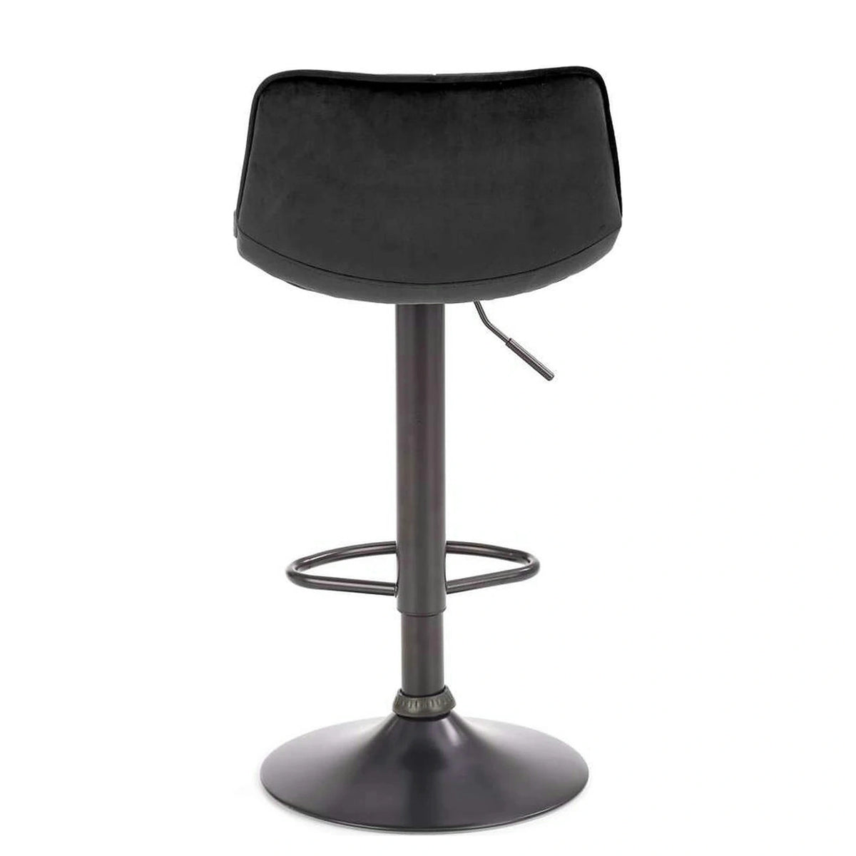 Scaun bar inalt H95, gri/gri inchis, stofa/otel, 43x44x84/106 cm