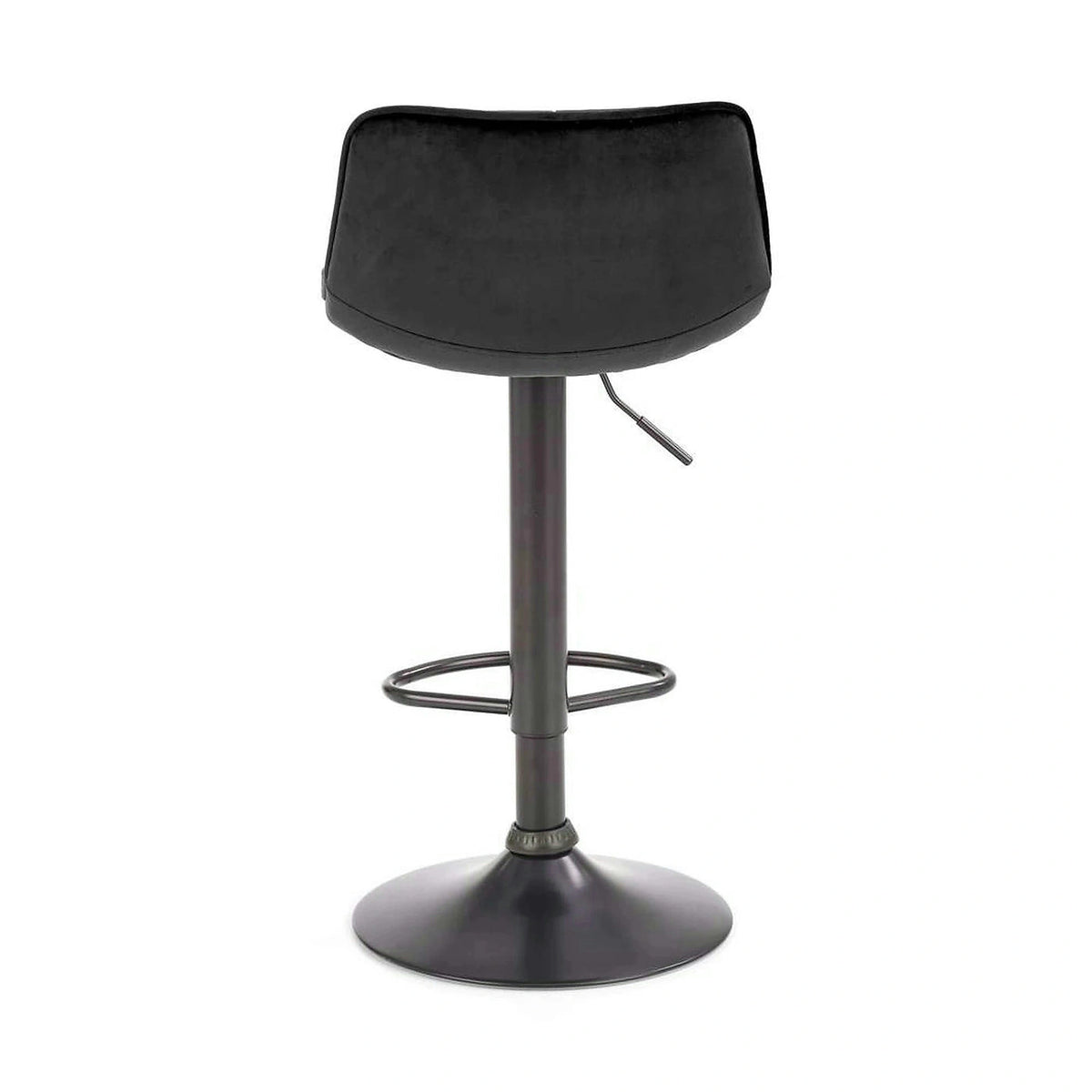 Scaun bar inalt H95, gri/gri inchis, stofa/otel, 43x44x84/106 cm