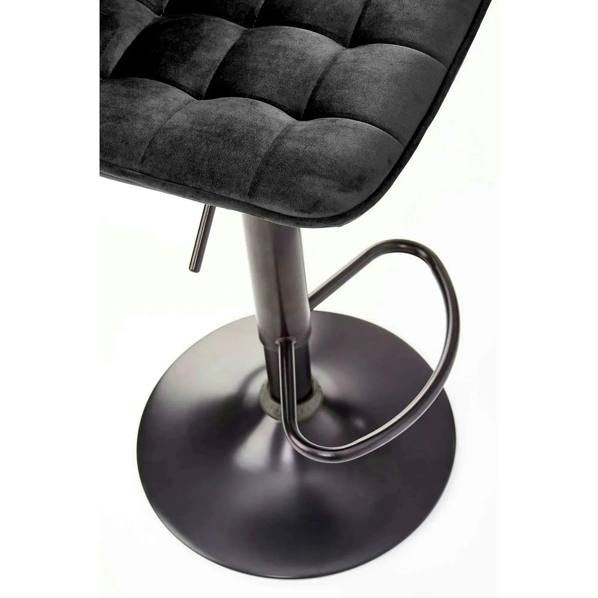 Scaun bar inalt H95, gri/gri inchis, stofa/otel, 43x44x84/106 cm