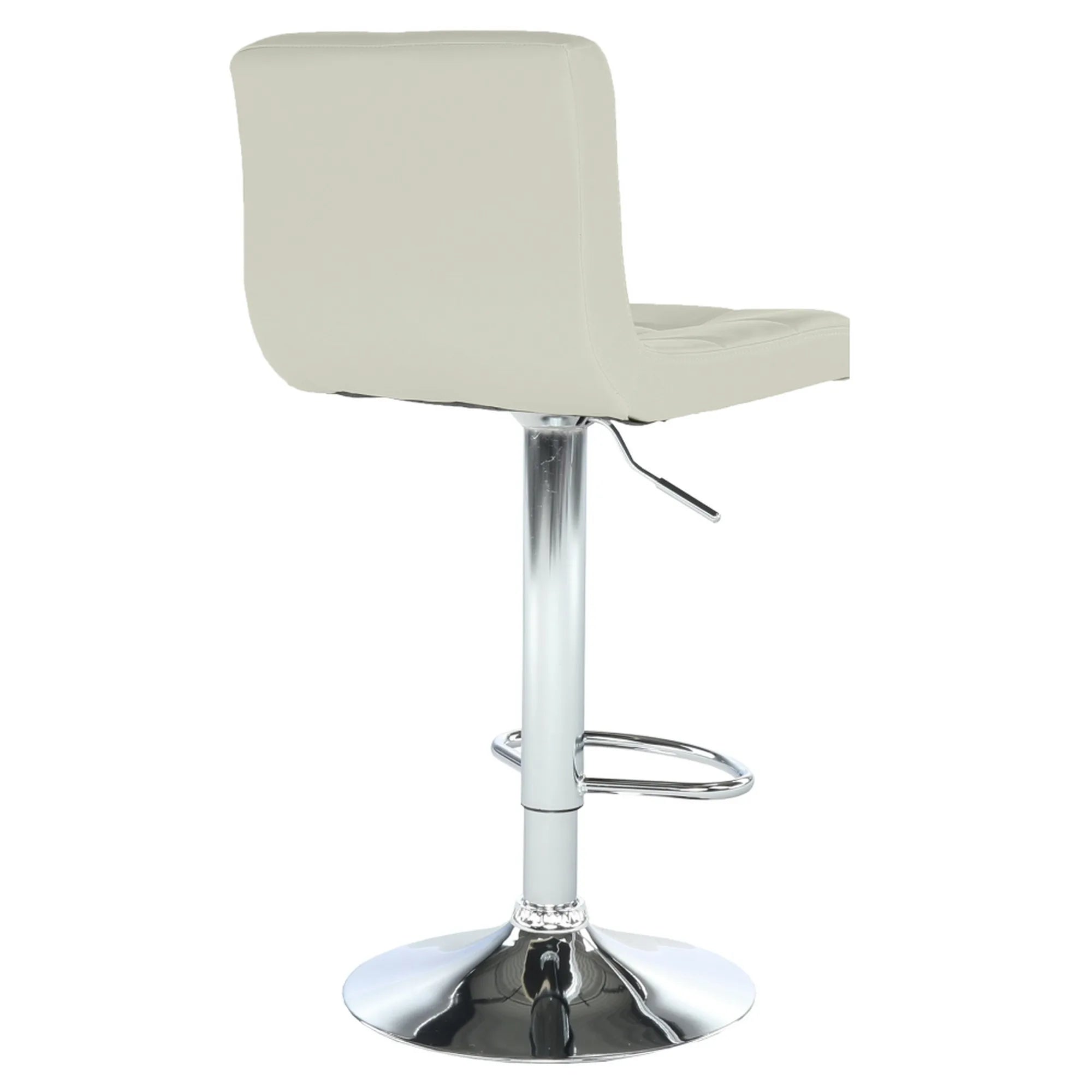 Scaun bar KANDY NEW, bej/crom, piele ecologica/metal, 40x51x87/107 cm