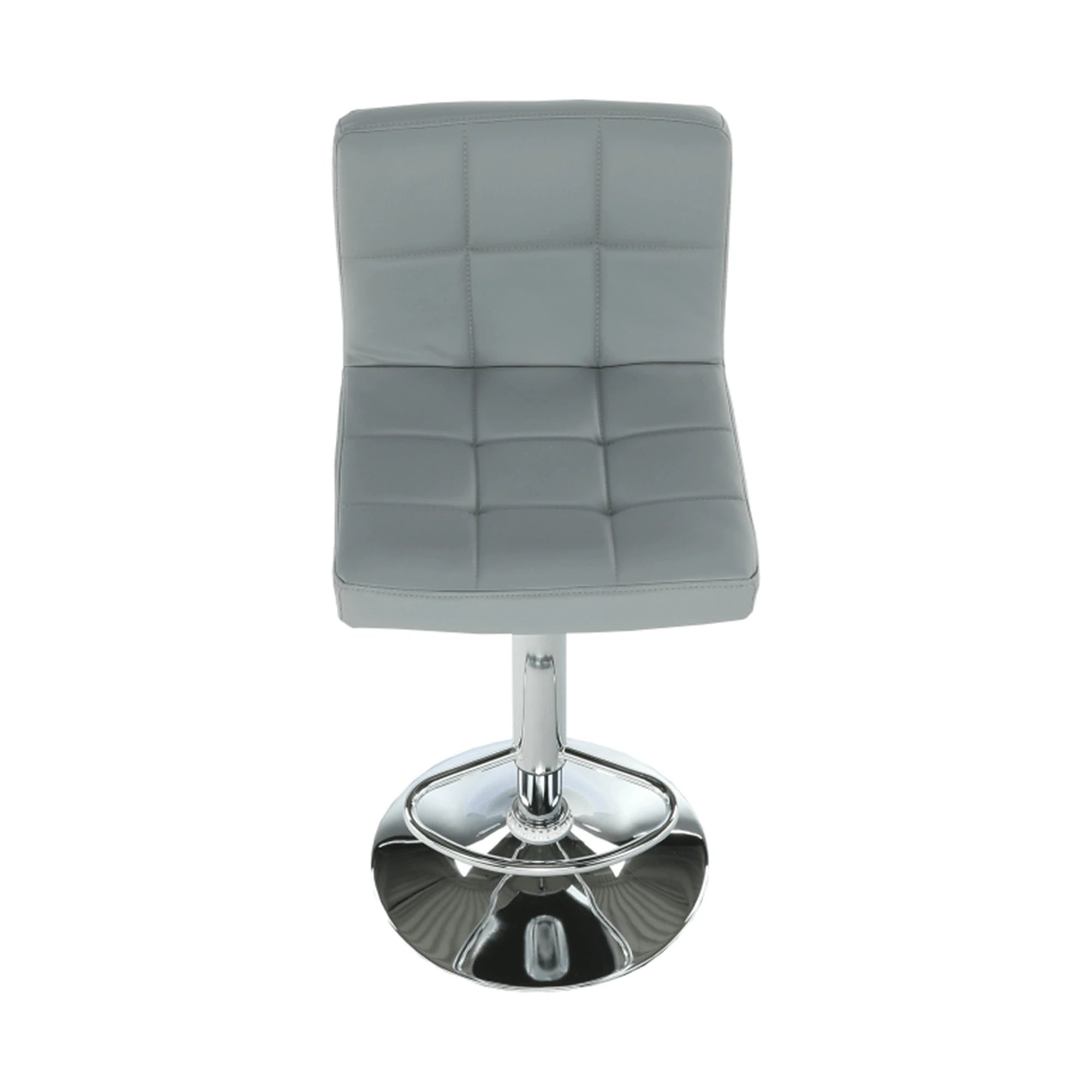 Scaun bar KANDY NEW, gri/crom, piele ecologica/metal, 40x41x87/107 cm
