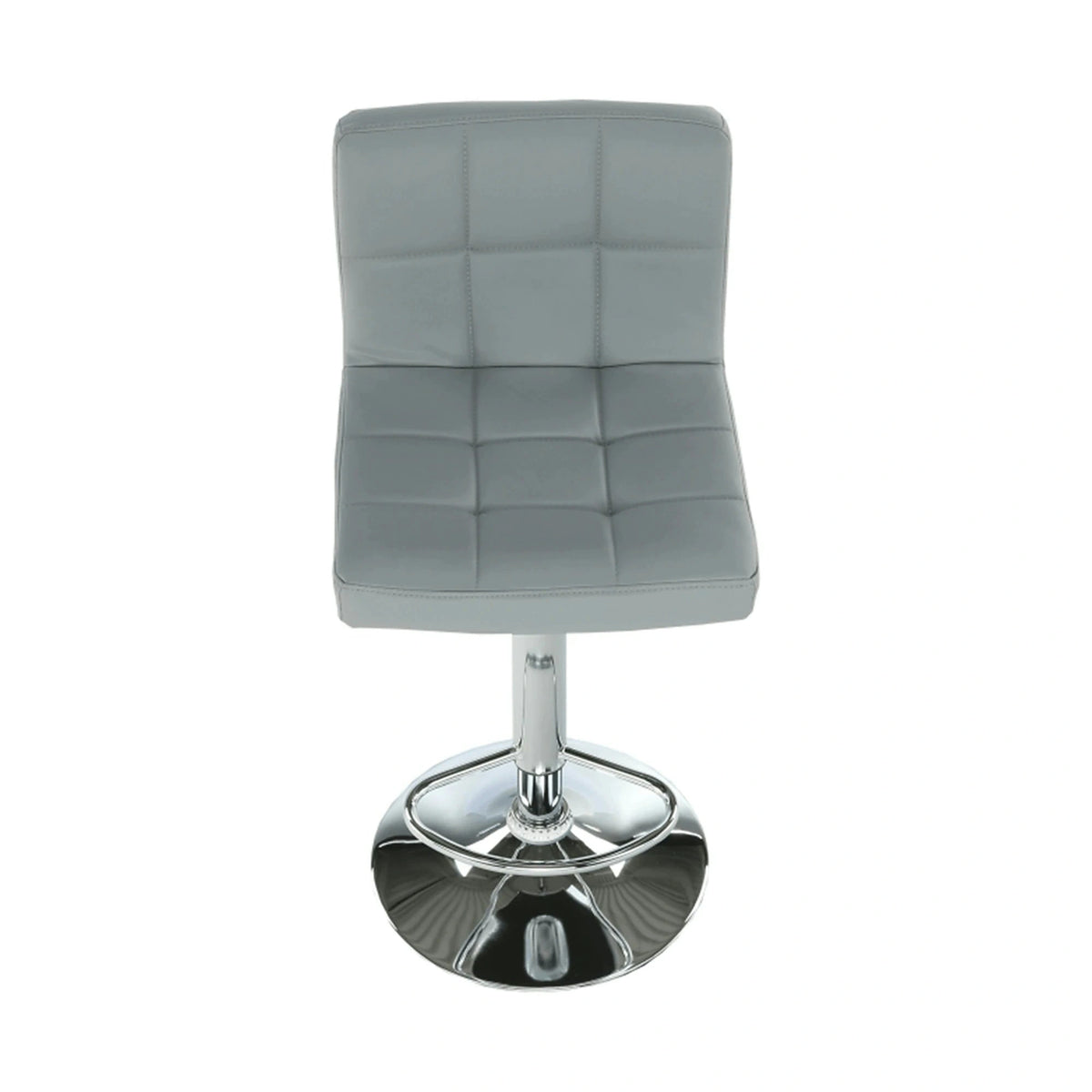 Scaun bar KANDY NEW, gri/crom, piele ecologica/metal, 40x41x87/107 cm