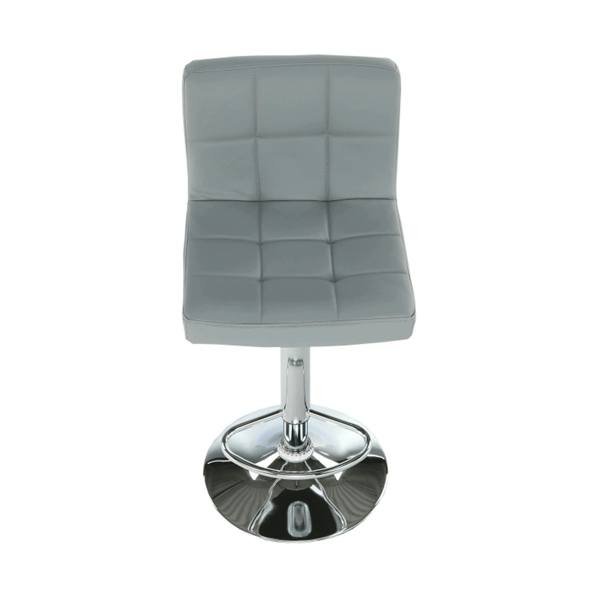 Scaun bar KANDY NEW, gri/crom, piele ecologica/metal, 40x41x87/107 cm