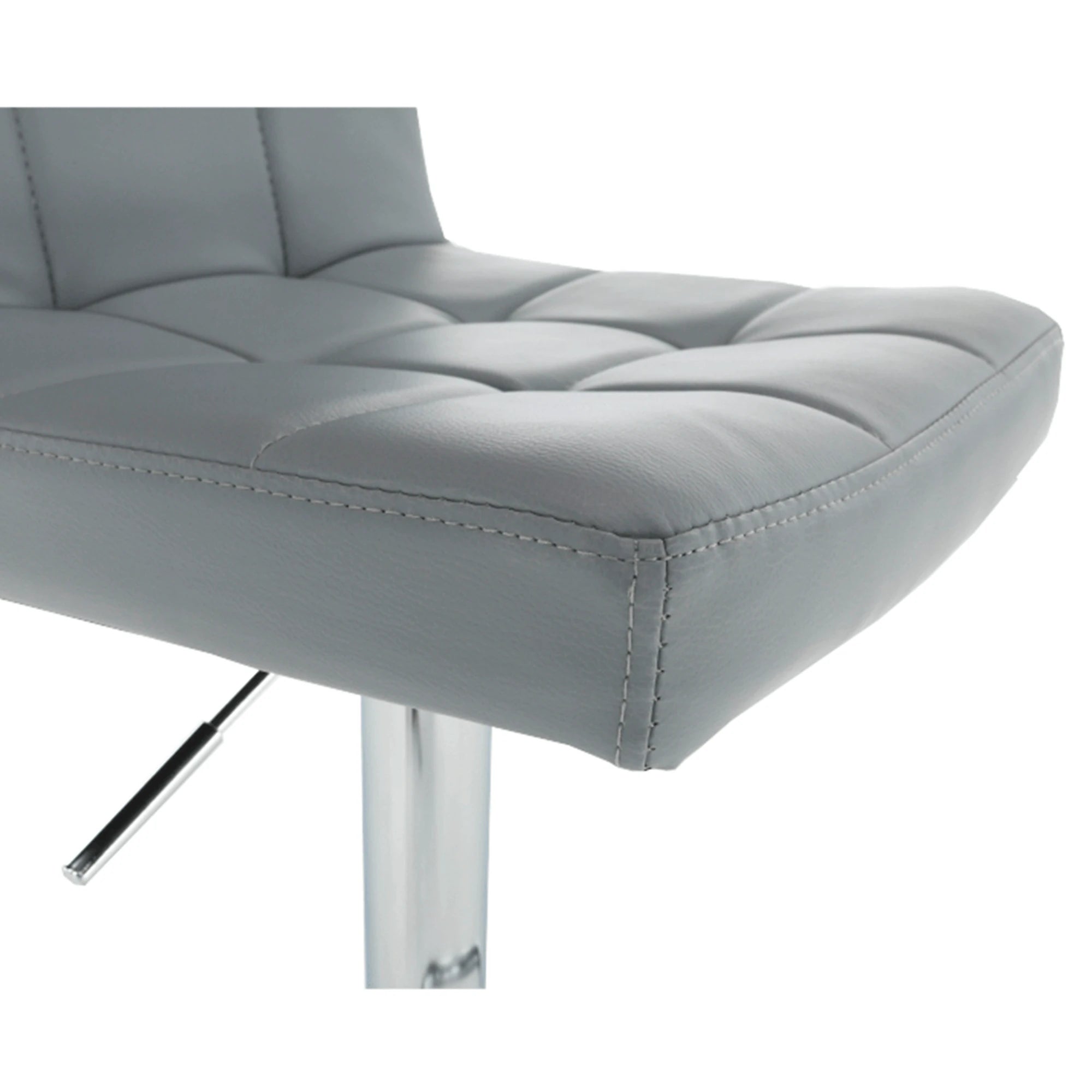 Scaun bar KANDY NEW, gri/crom, piele ecologica/metal, 40x41x87/107 cm