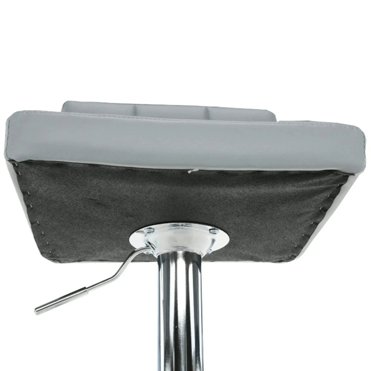 Scaun bar KANDY NEW, gri/crom, piele ecologica/metal, 40x41x87/107 cm
