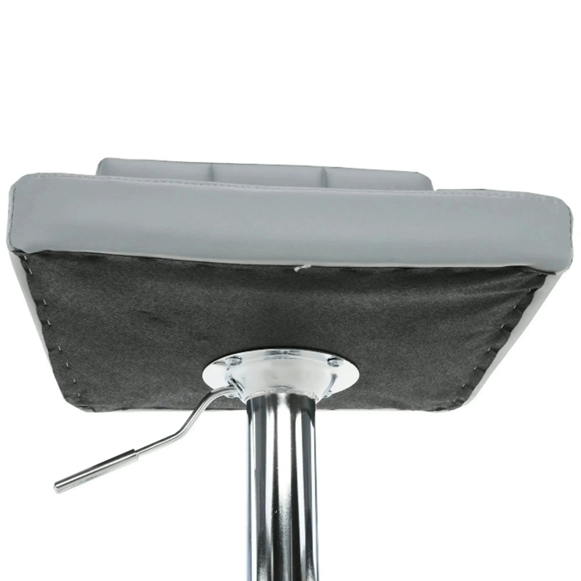 Scaun bar KANDY NEW, gri/crom, piele ecologica/metal, 40x41x87/107 cm