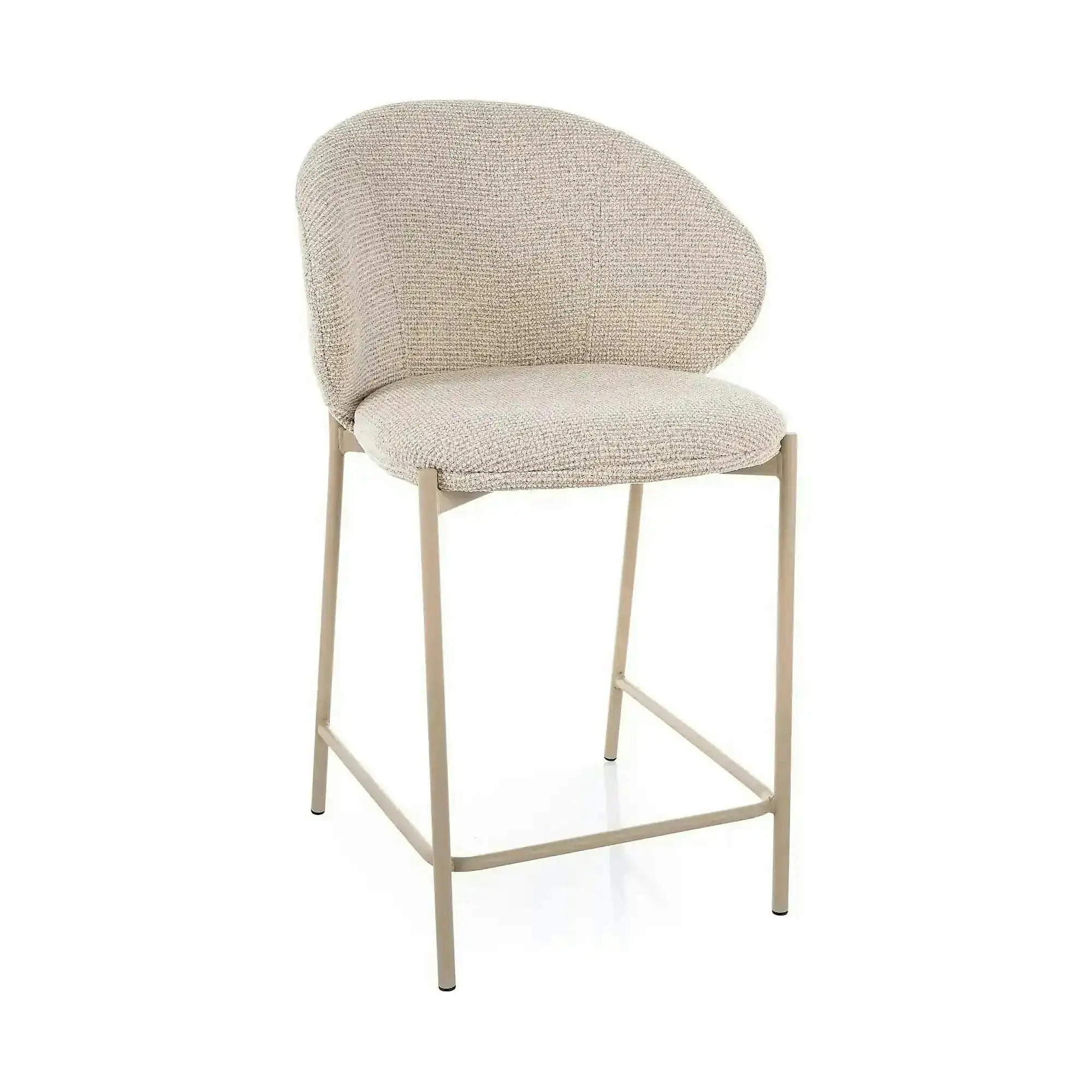 Scaun bar KIOTO H-2, bej deschis/cașmir, stofă/metal, 54x44x90 cm
