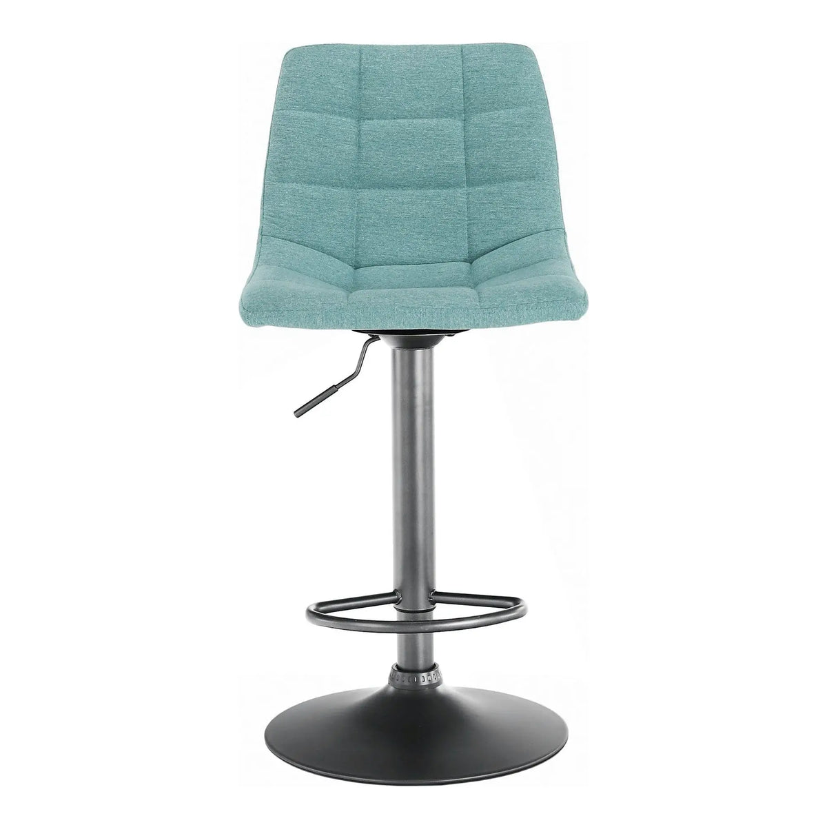 Scaun bar LAHELA, verde menta/negru, stofa clasica/metal, 44x50x91/112 cm