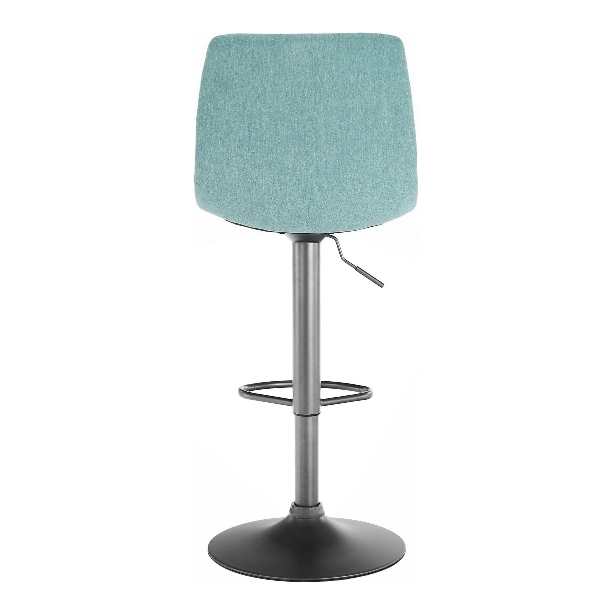 Scaun bar LAHELA, verde menta/negru, stofa clasica/metal, 44x50x91/112 cm