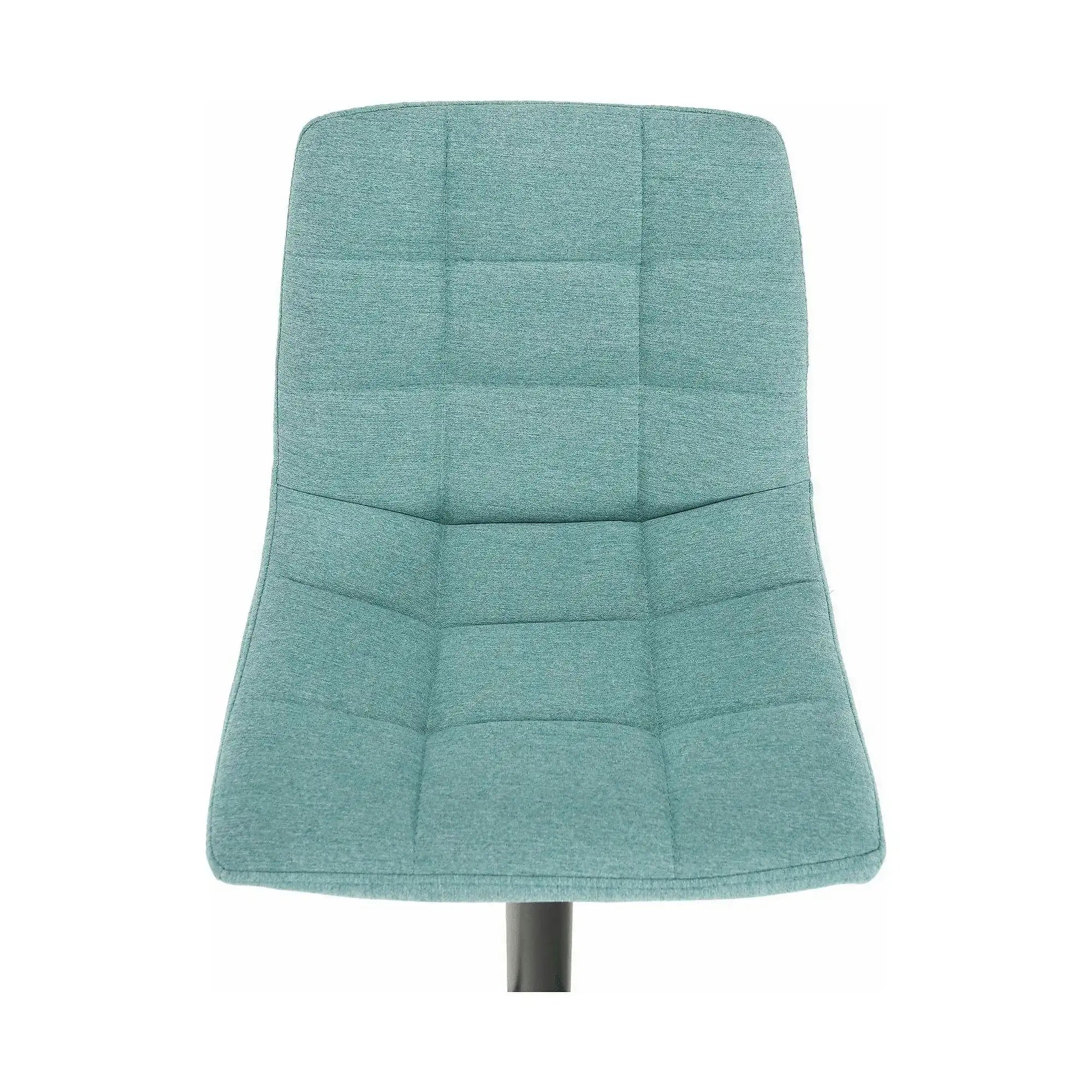 Scaun bar LAHELA, verde menta/negru, stofa clasica/metal, 44x50x91/112 cm