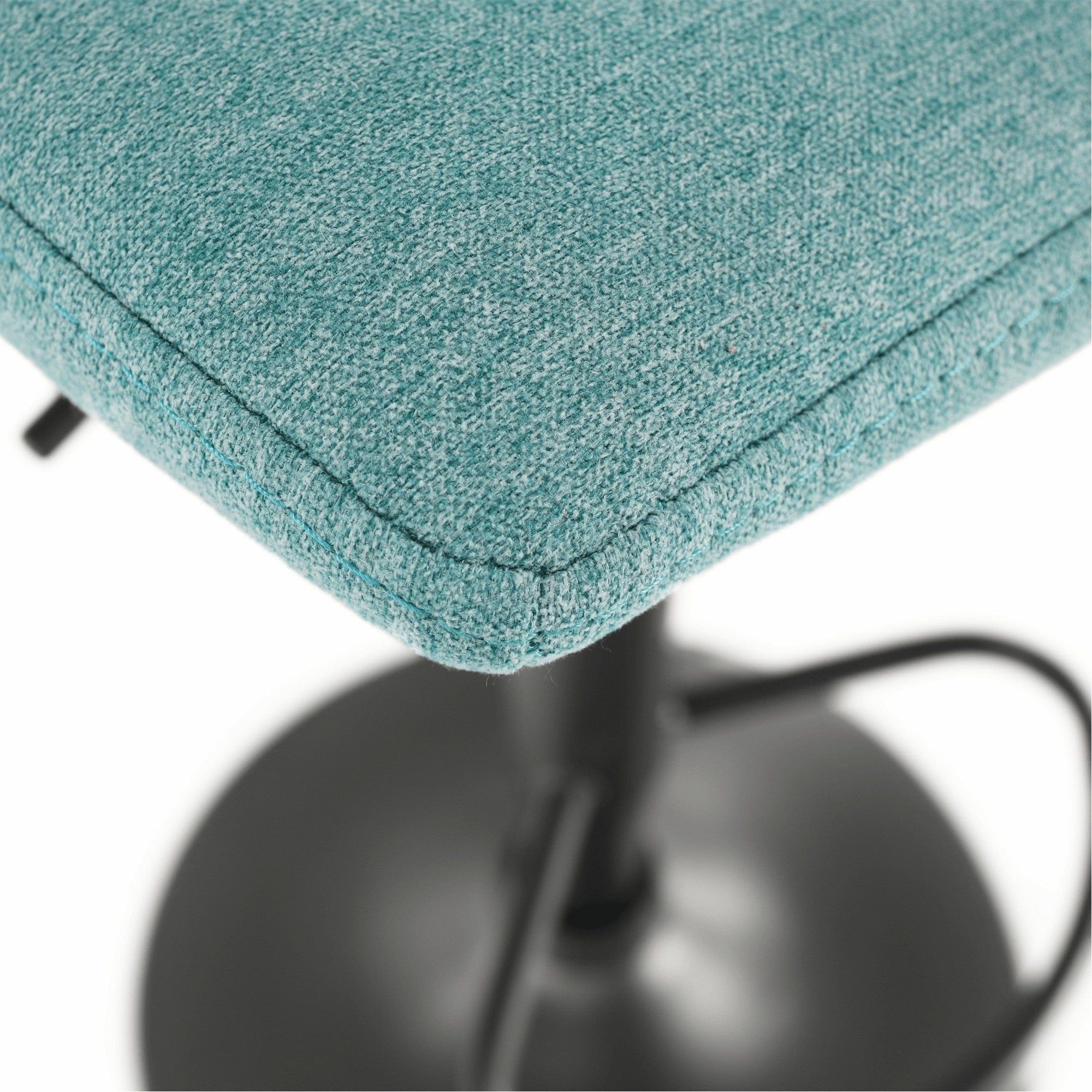 Scaun bar LAHELA, verde menta/negru, stofa clasica/metal, 44x50x91/112 cm