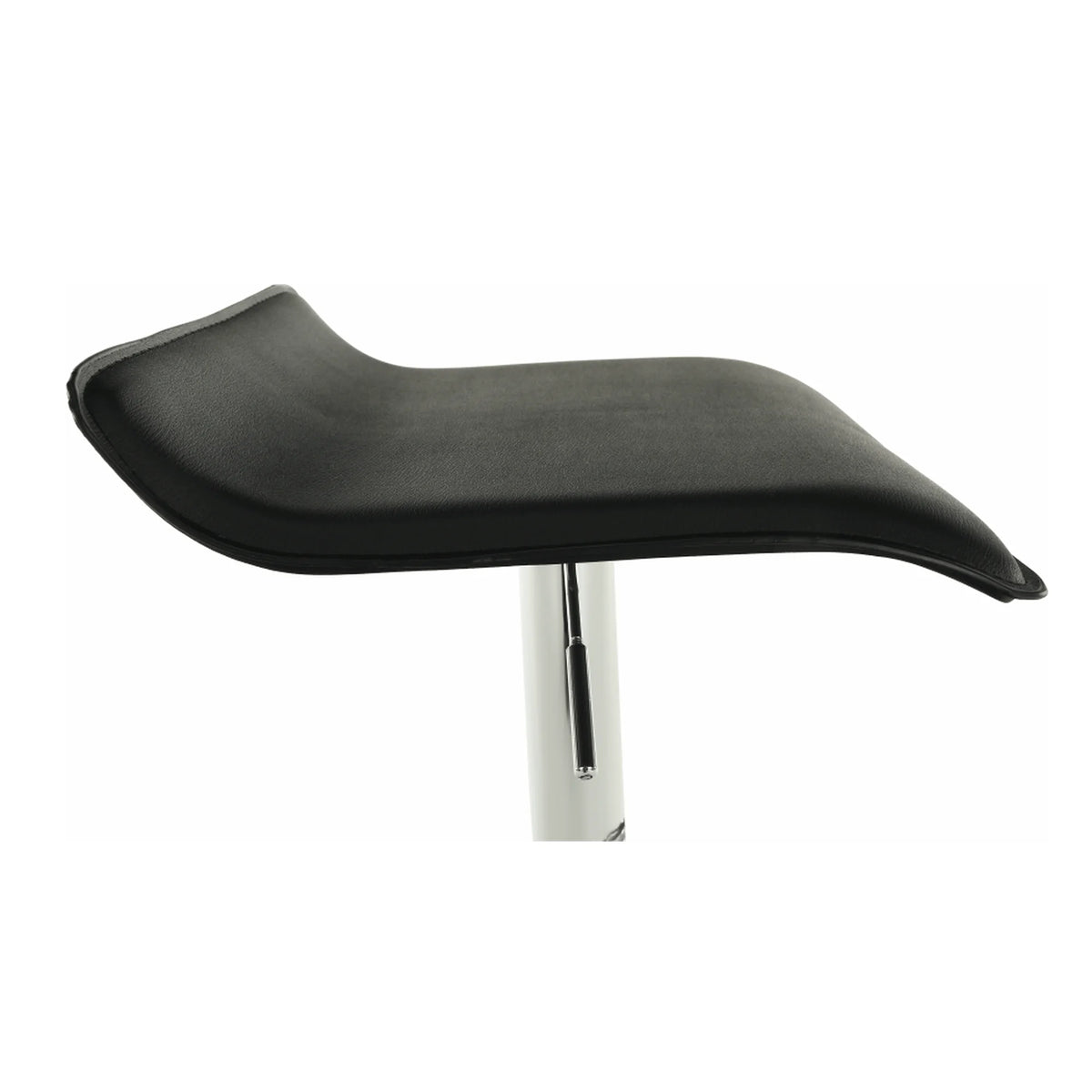 Scaun bar LARIA NEW, negru/crom, piele ecologica/metal, 37x39x64/85 cm