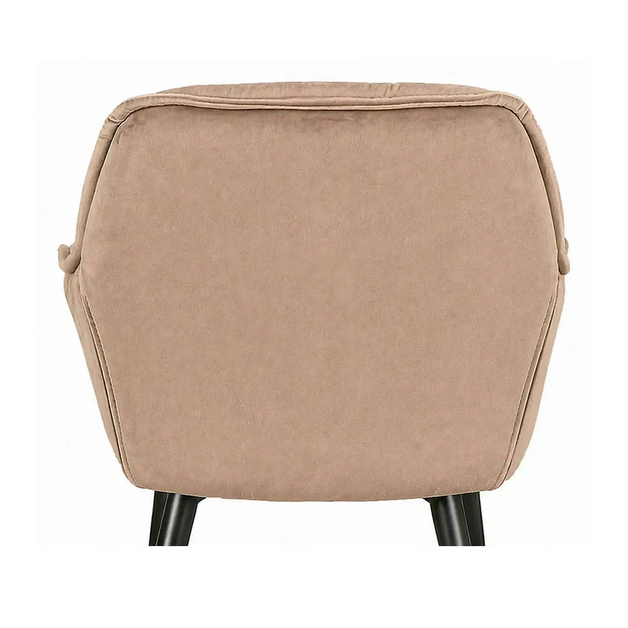 Scaun bar living CHERRY H-2, bej - Bluvel 28/negru mat, stofa catifelata/metal, 56x40x87 cm