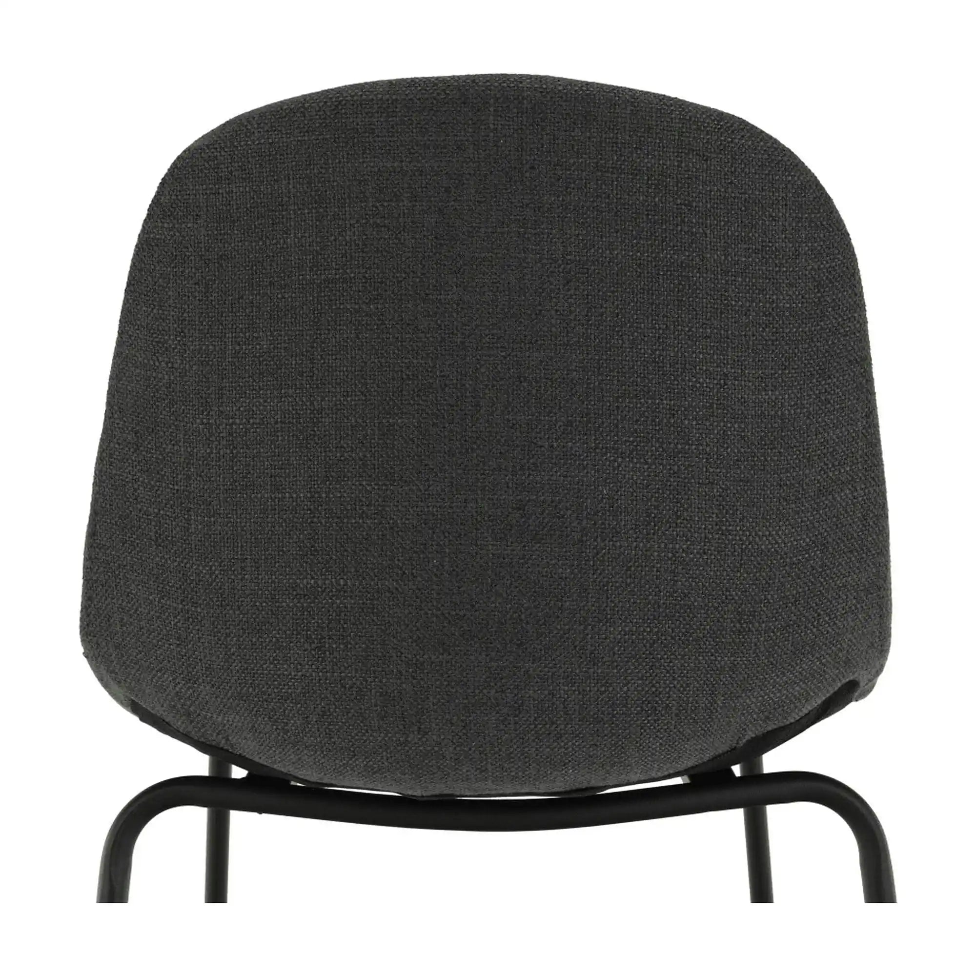 Scaun bar MARIOLA 2 NEW, gri inchis/negru, stofa clasica/metal, 49x51x101 cm