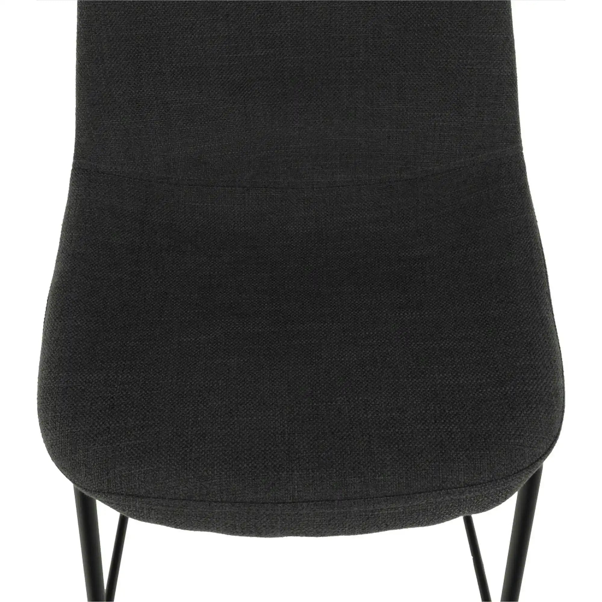 Scaun bar MARIOLA 2 NEW, gri inchis/negru, stofa clasica/metal, 49x51x101 cm