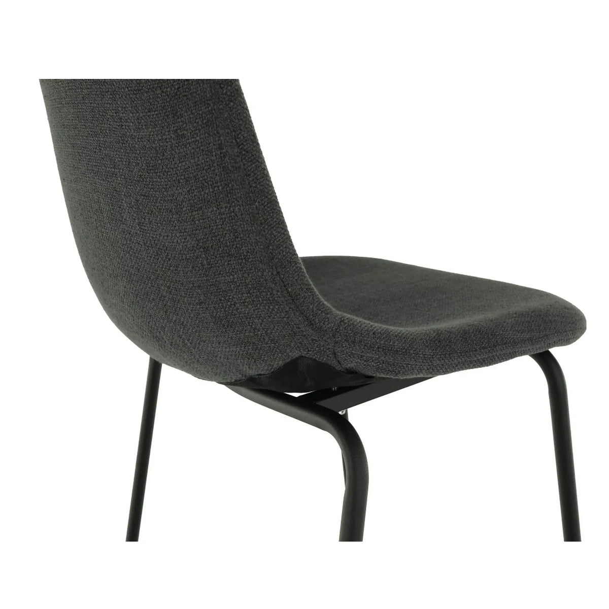 Scaun bar MARIOLA 2 NEW, gri inchis/negru, stofa clasica/metal, 49x51x101 cm