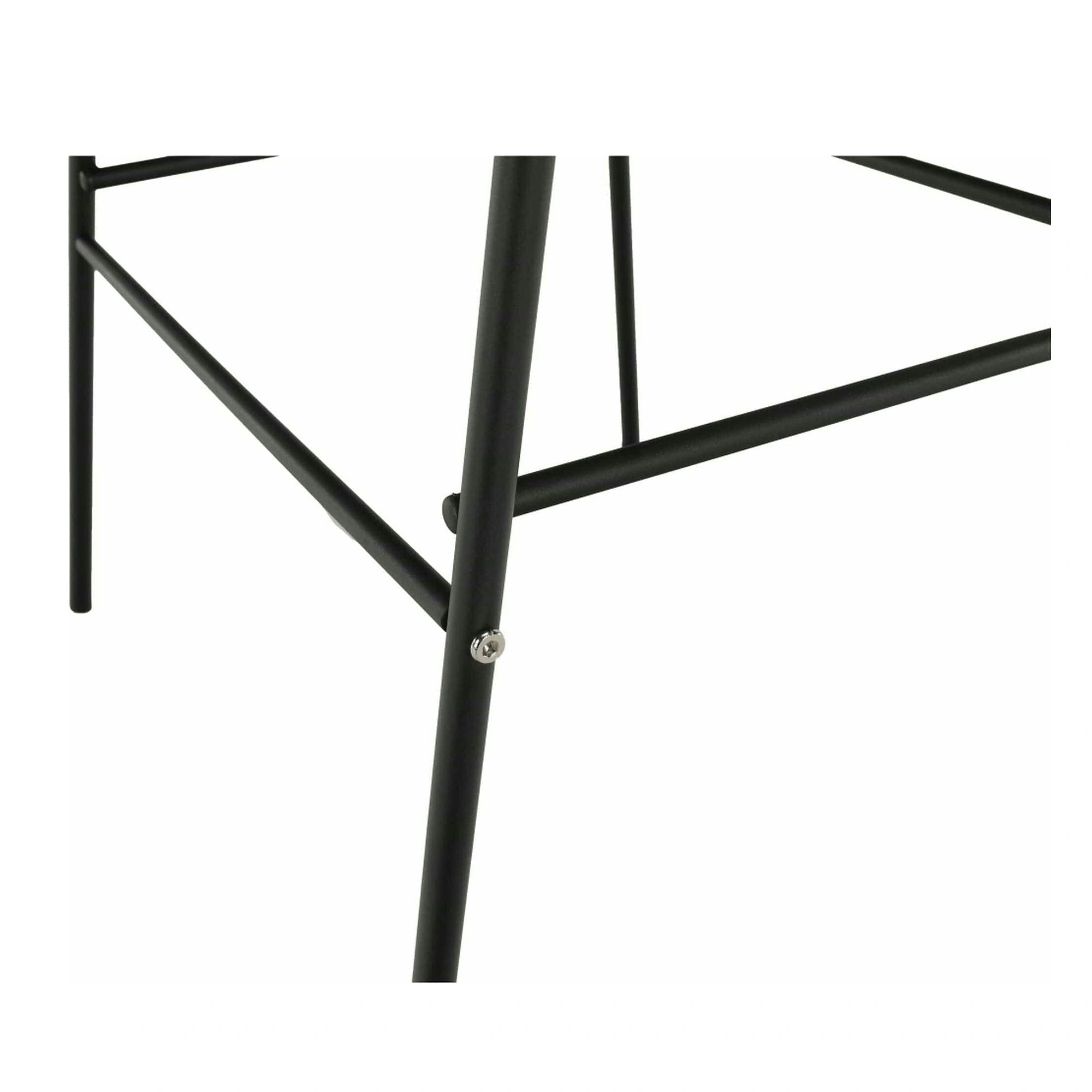 Scaun bar MARIOLA 2 NEW, gri inchis/negru, stofa clasica/metal, 49x51x101 cm