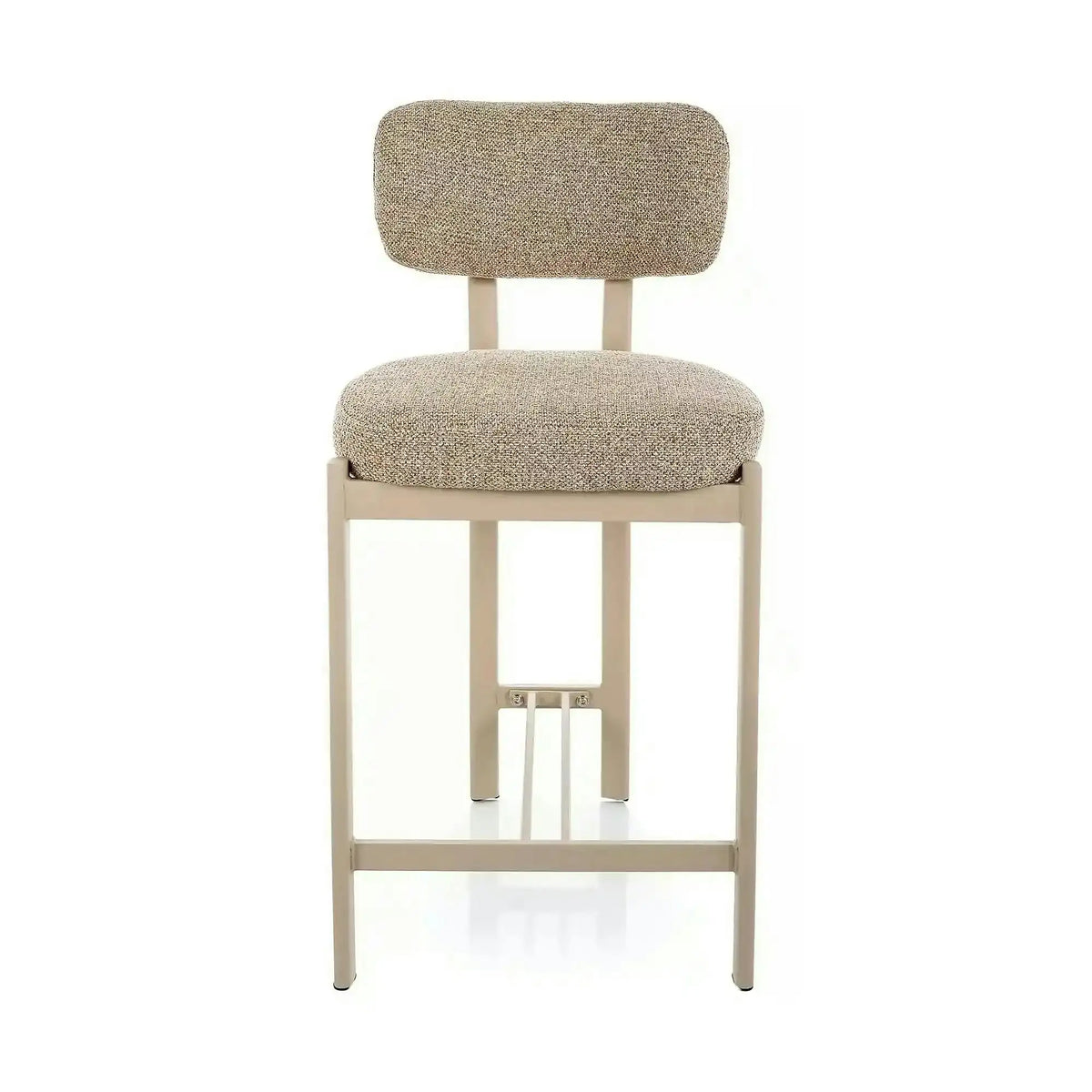 Scaun bar MISAKI H-2, bej/cașmir, stofă/metal, 45x44x92 cm