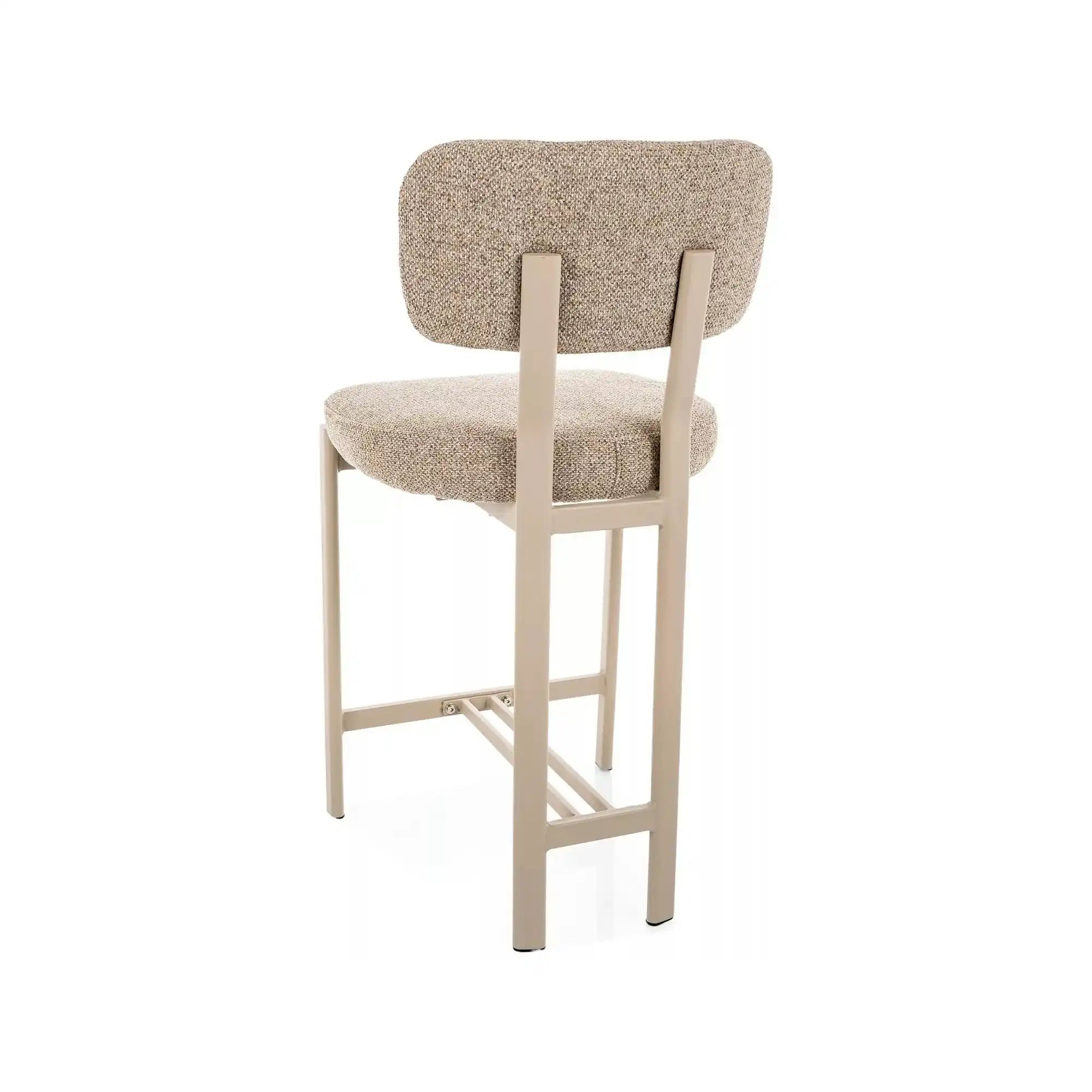 Scaun bar MISAKI H-2, bej/cașmir, stofă/metal, 45x44x92 cm