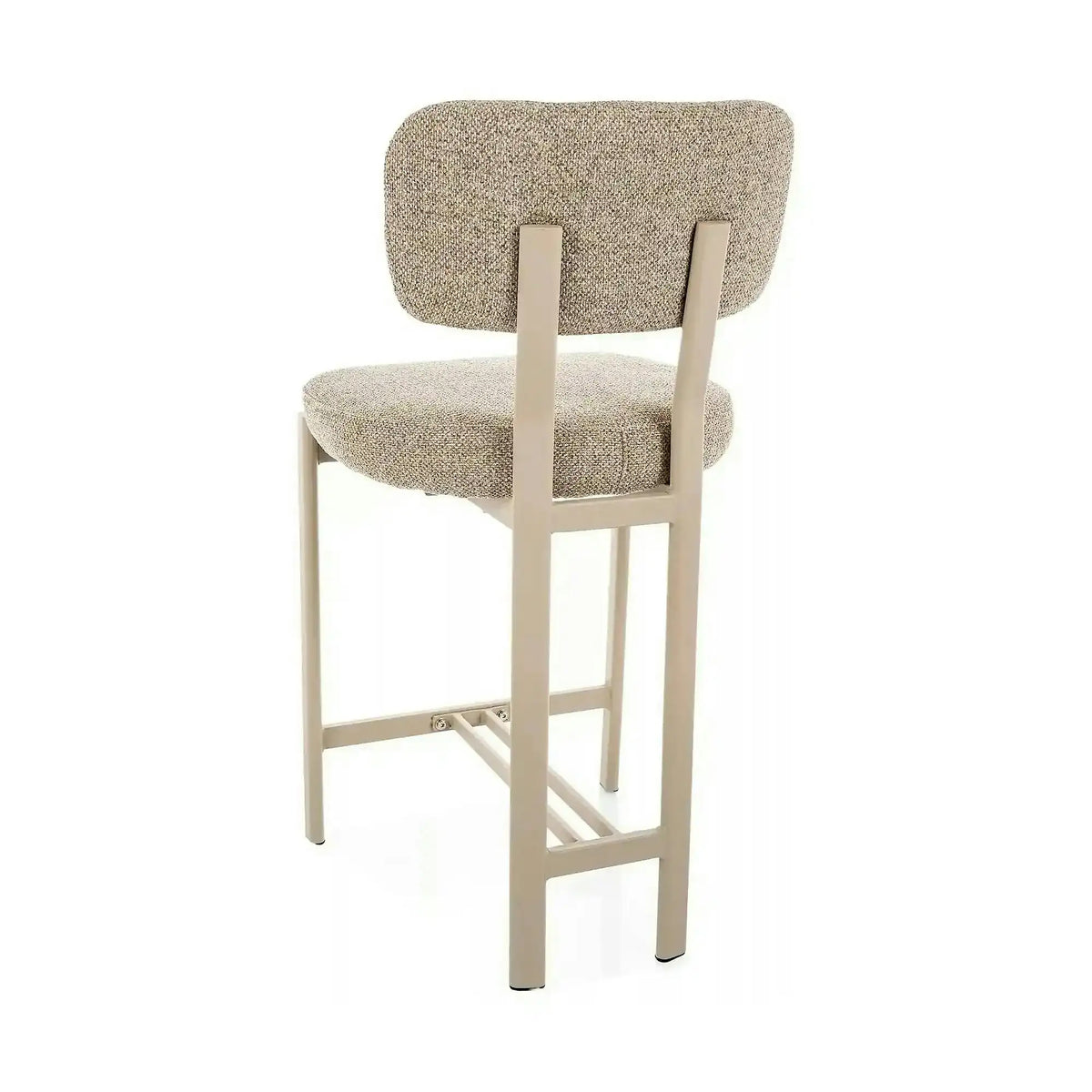 Scaun bar MISAKI H-2, bej/cașmir, stofă/metal, 45x44x92 cm