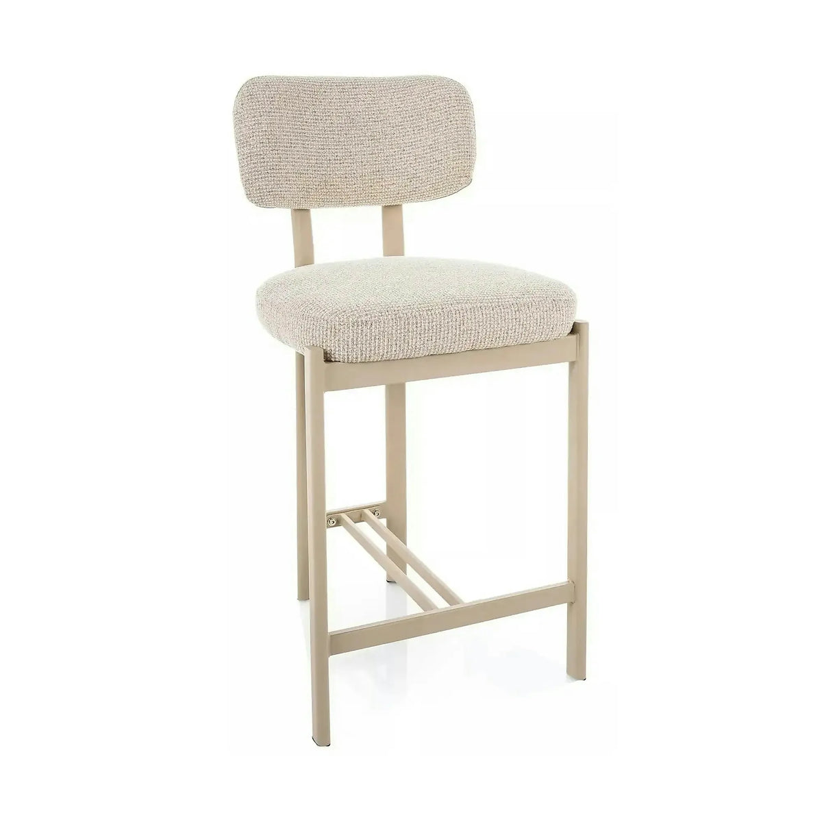 Scaun bar MISAKI H-2, bej deschis/cașmir, stofă/metal, 45x44x92 cm