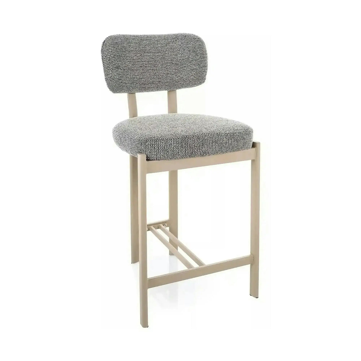 Scaun bar MISAKI H-2, gri/cașmir, stofă/metal, 45x44x92 cm