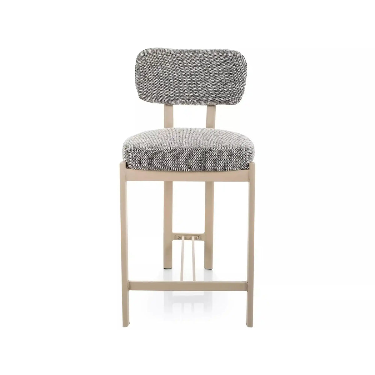 Scaun bar MISAKI H-2, gri/cașmir, stofă/metal, 45x44x92 cm