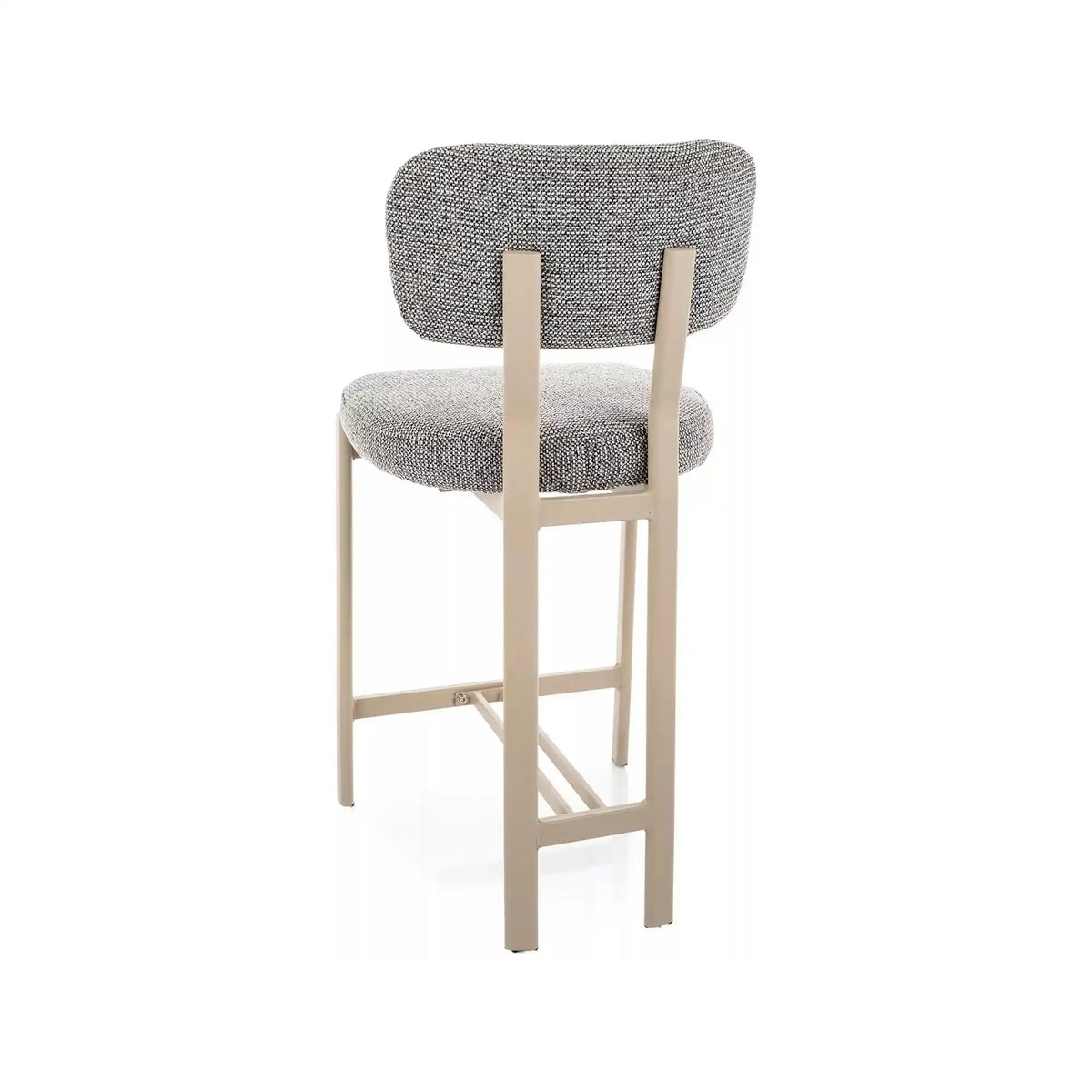 Scaun bar MISAKI H-2, gri/cașmir, stofă/metal, 45x44x92 cm