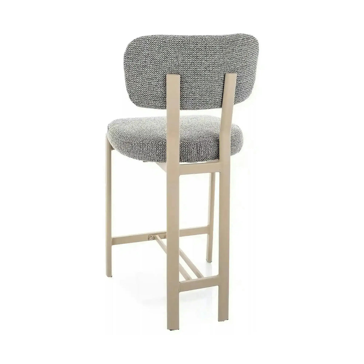 Scaun bar MISAKI H-2, gri/cașmir, stofă/metal, 45x44x92 cm