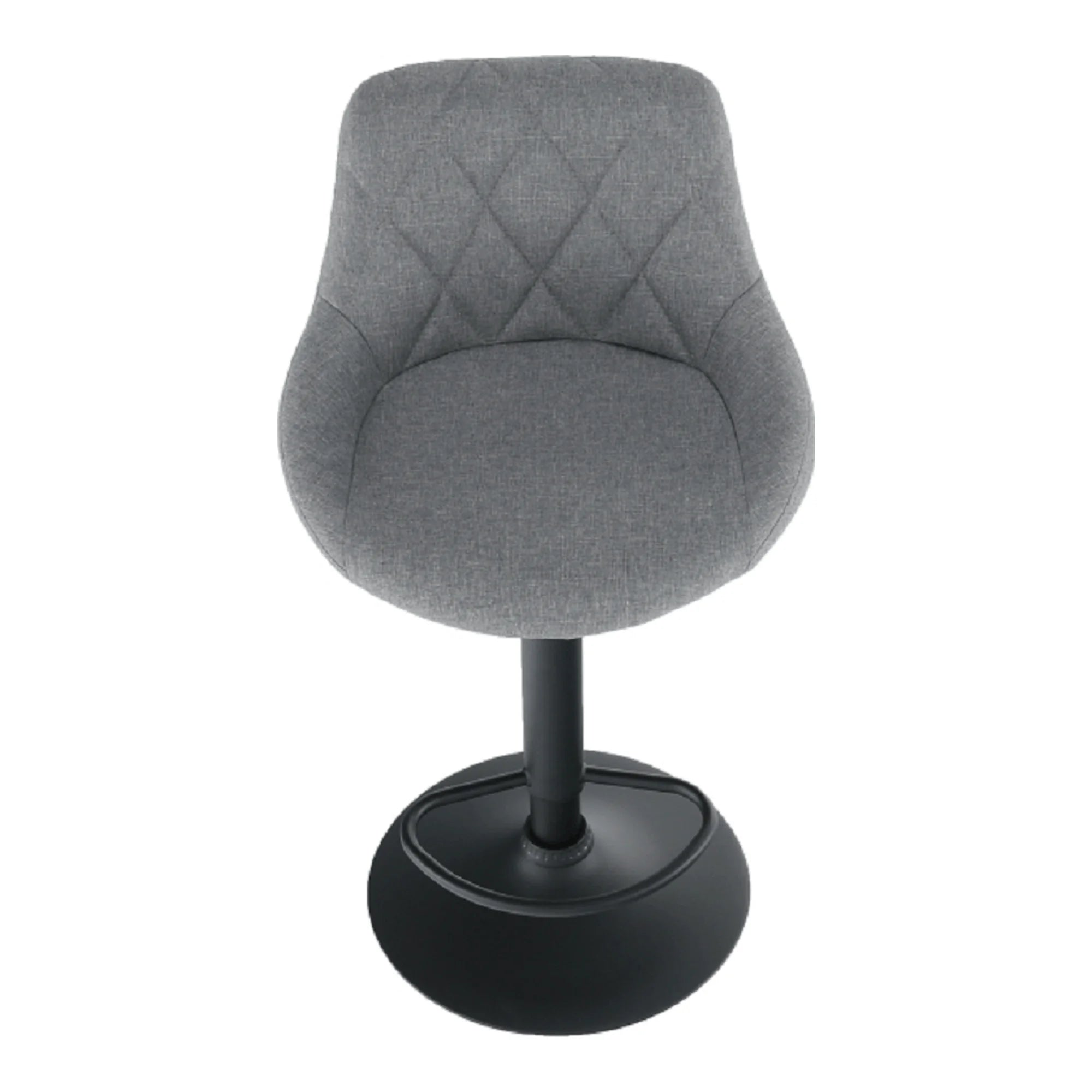 Scaun bar TERKAN, gri/negru, stofa clasica/otel, 48x51x84/105 cm