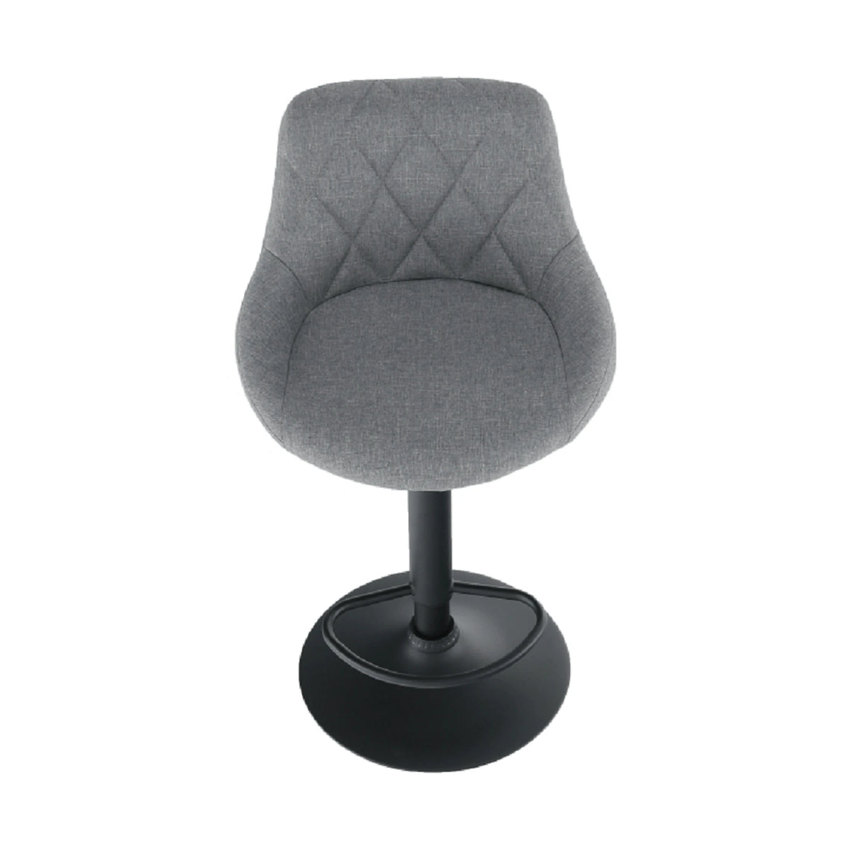 Scaun bar TERKAN, gri/negru, stofa clasica/otel, 48x51x84/105 cm