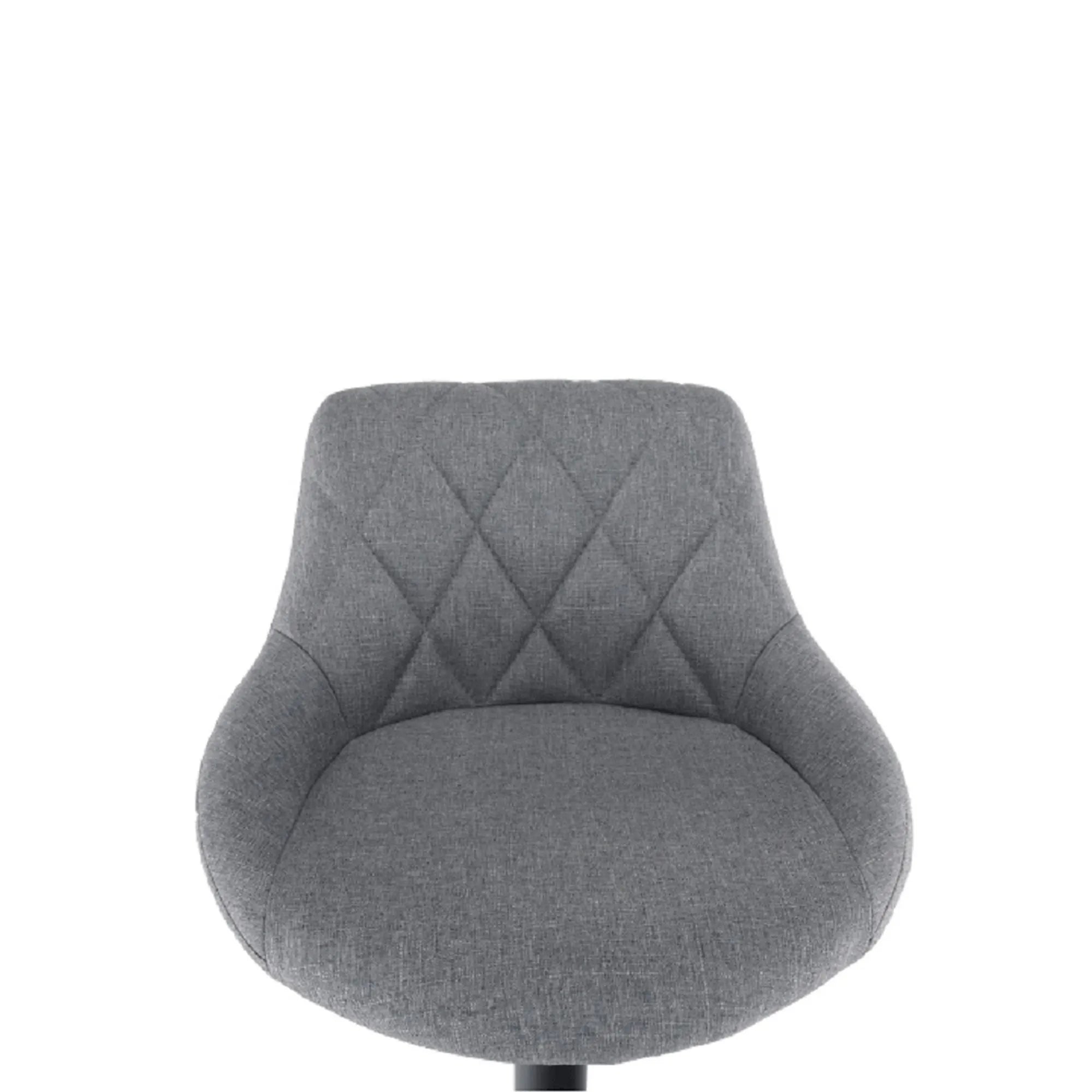 Scaun bar TERKAN, gri/negru, stofa clasica/otel, 48x51x84/105 cm