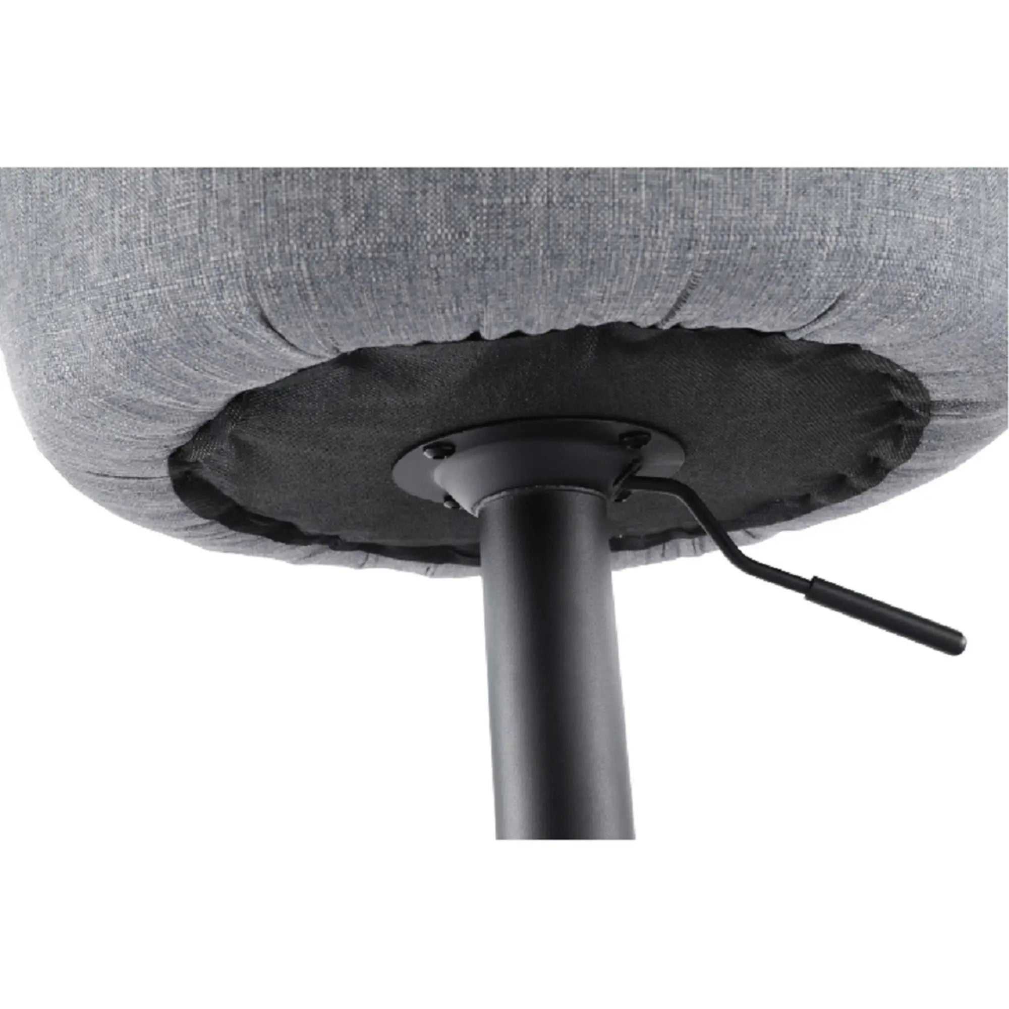 Scaun bar TERKAN, gri/negru, stofa clasica/otel, 48x51x84/105 cm